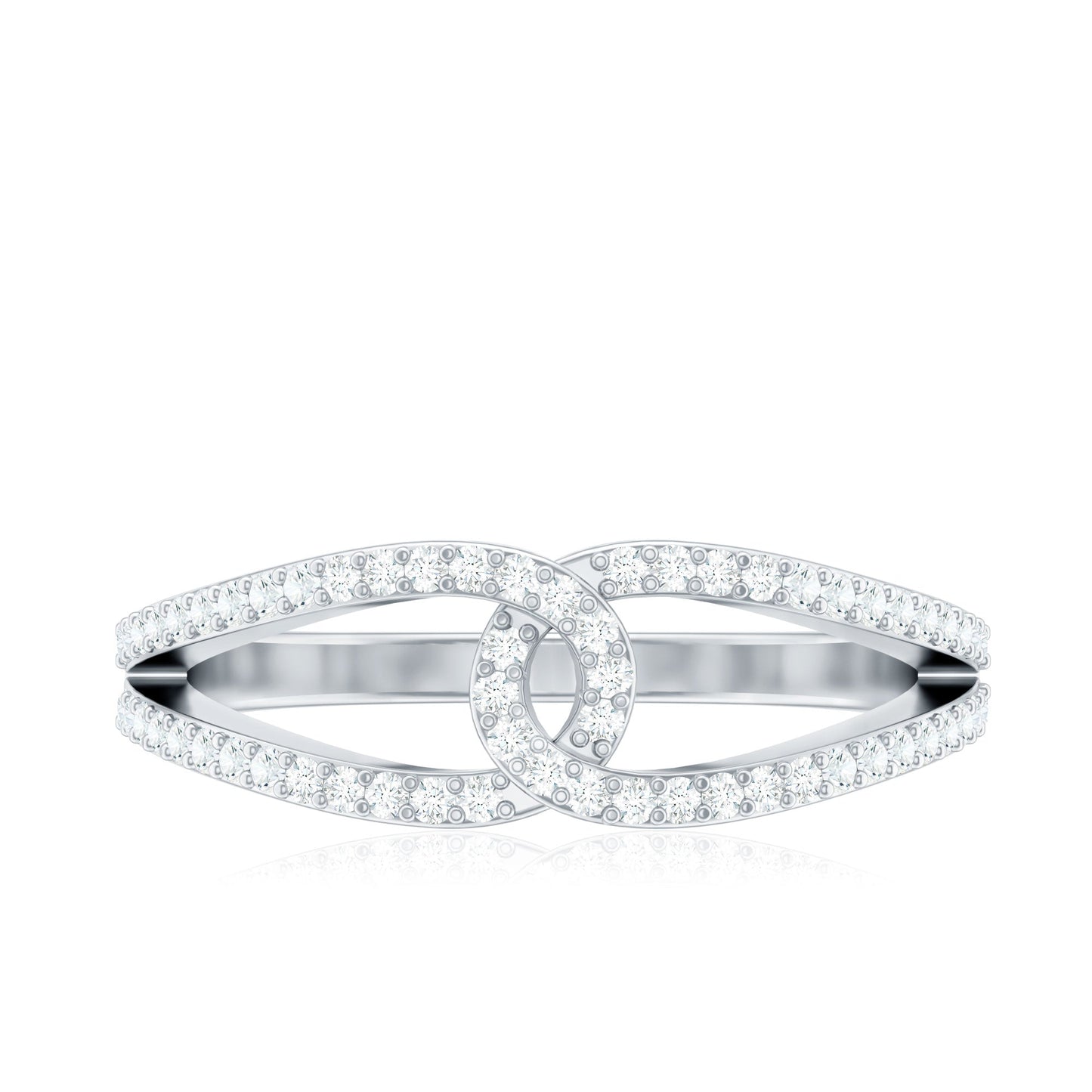 Certified Moissanite Infinity Promise Ring