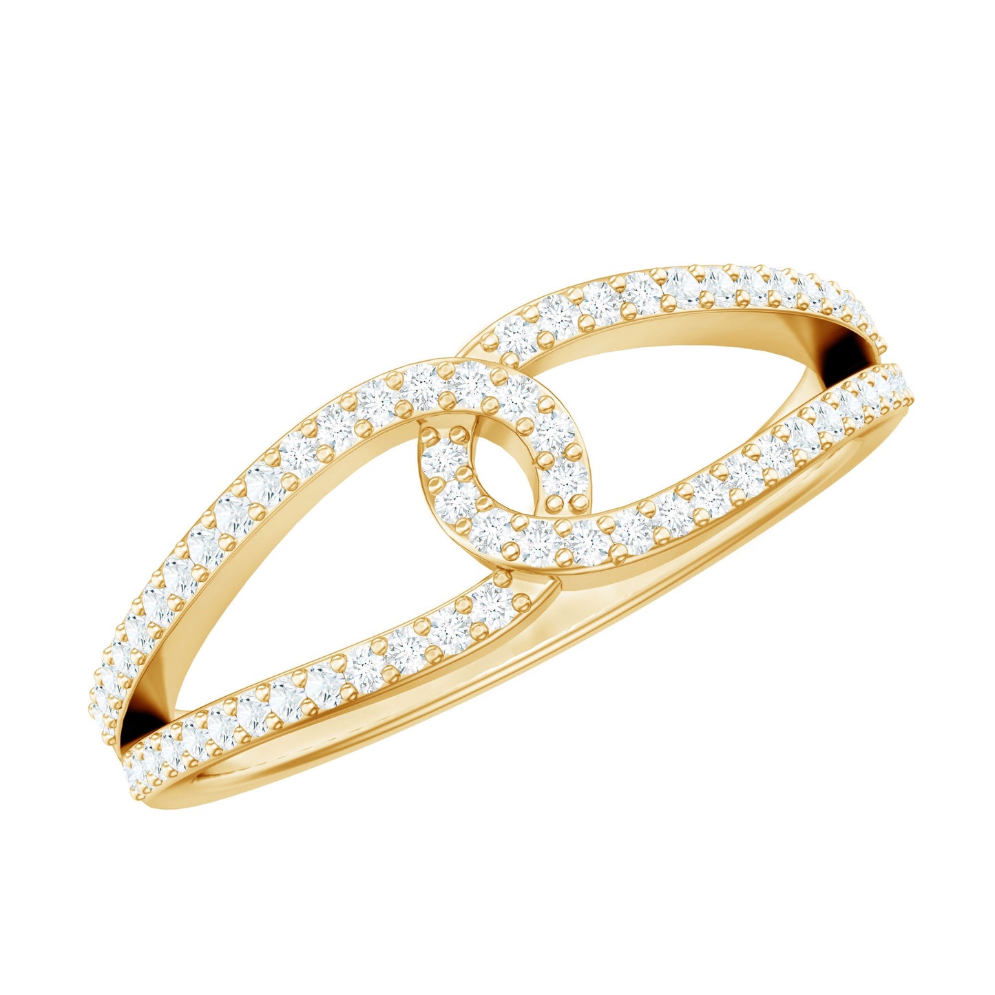 Certified Moissanite Infinity Promise Ring