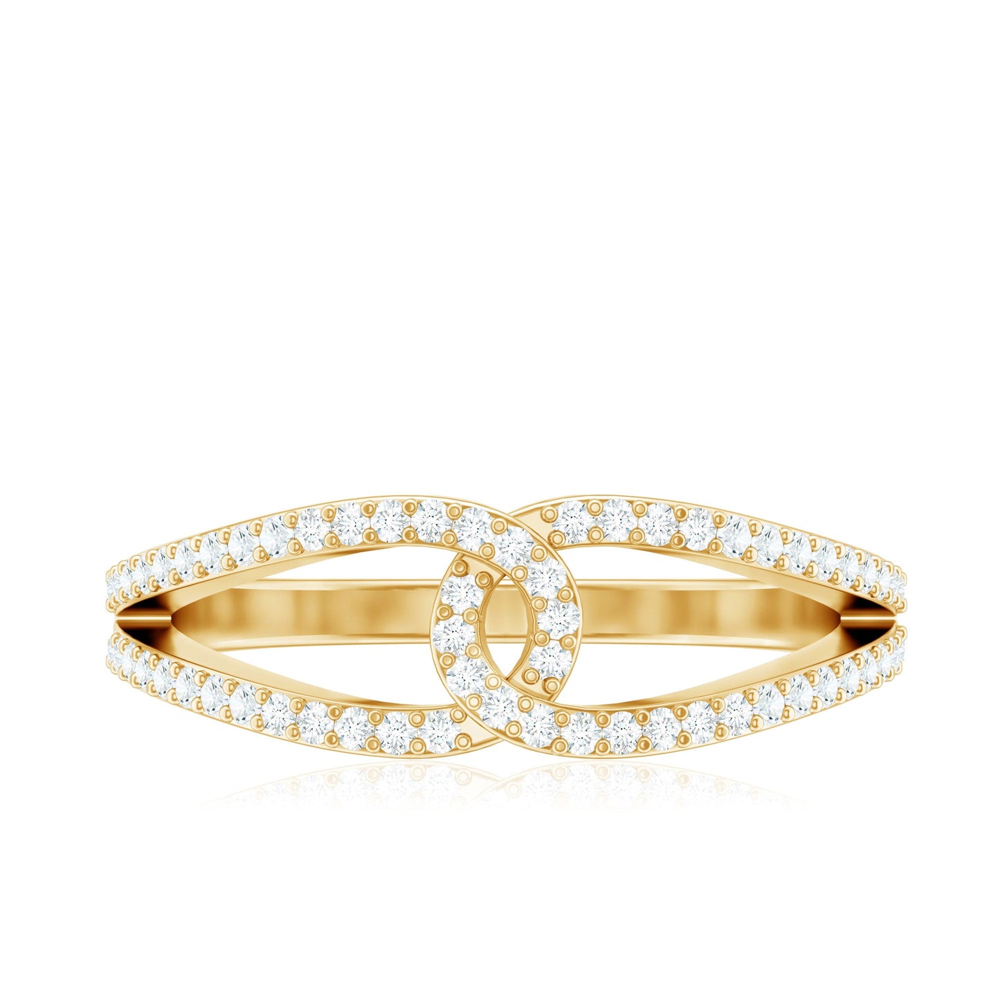Certified Moissanite Infinity Promise Ring