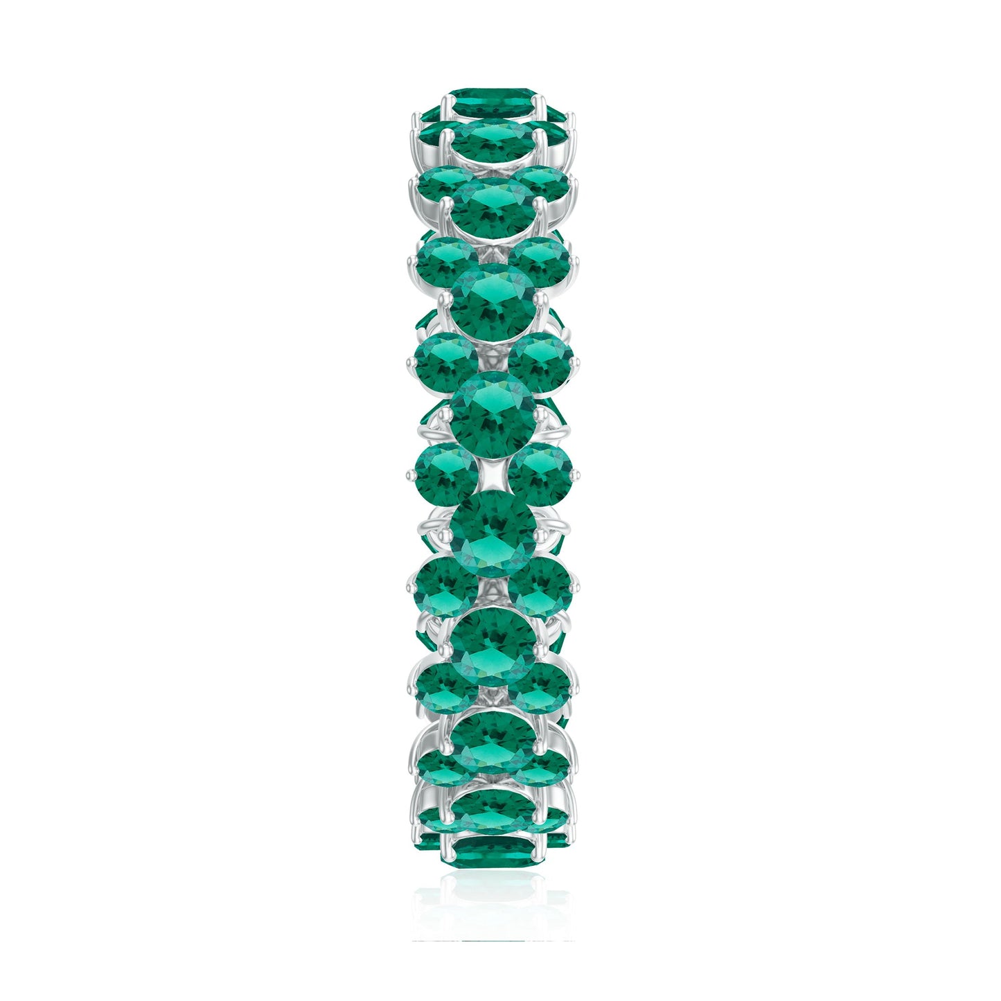 Certified Lab Grown Emerald Eternity Anniversary Band