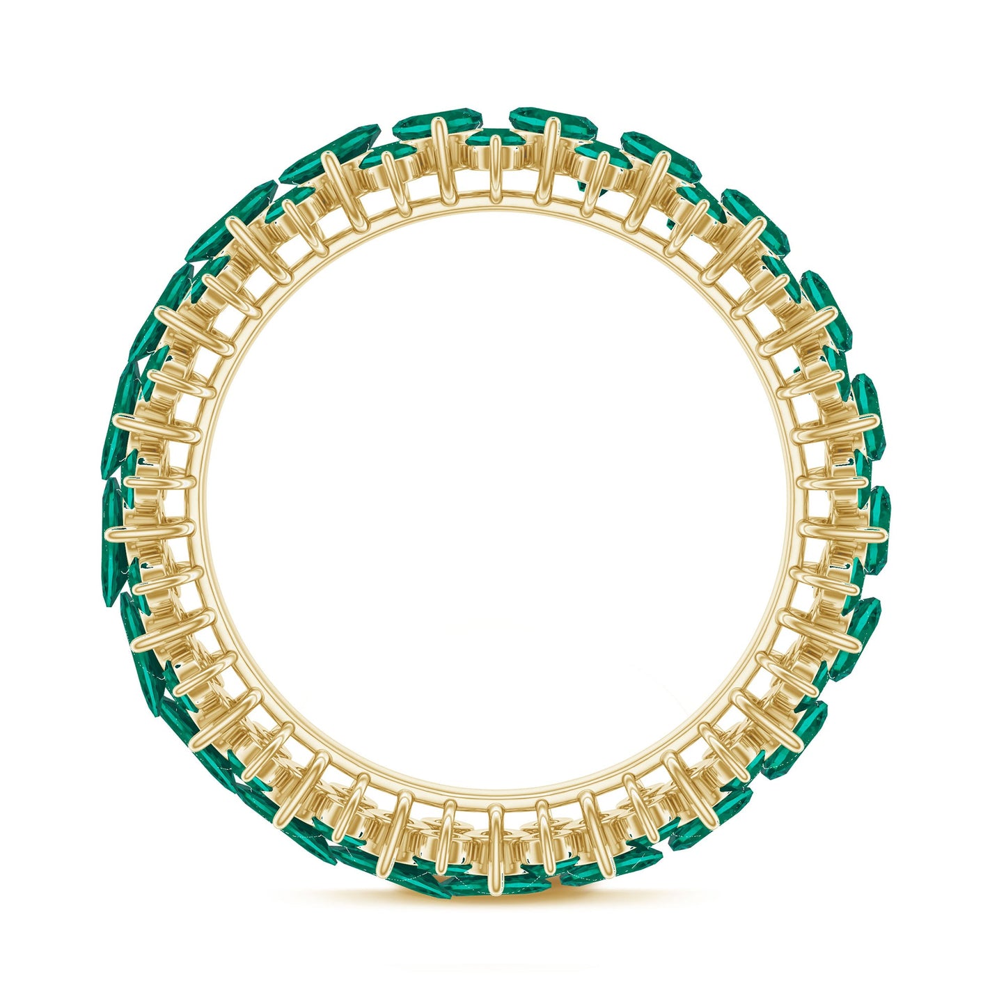 Certified Lab Grown Emerald Eternity Anniversary Band