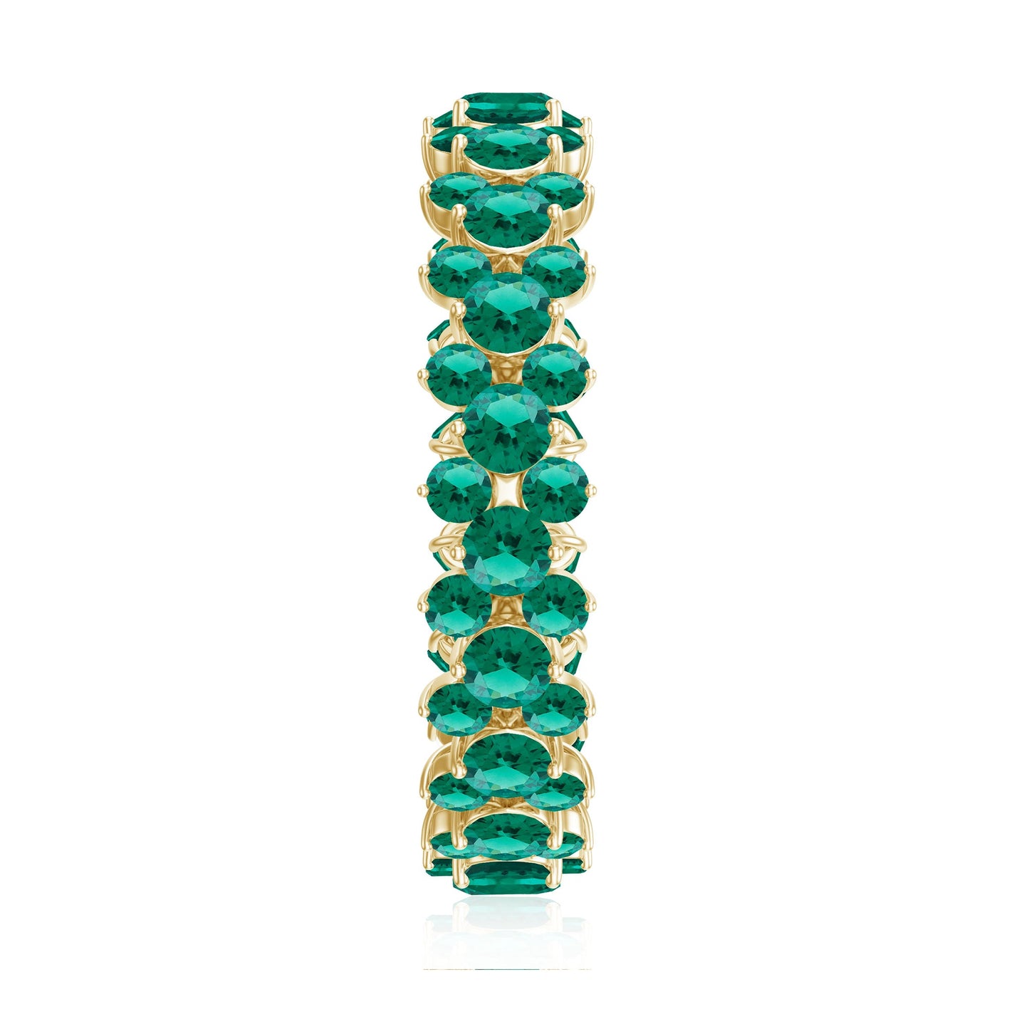Certified Lab Grown Emerald Eternity Anniversary Band