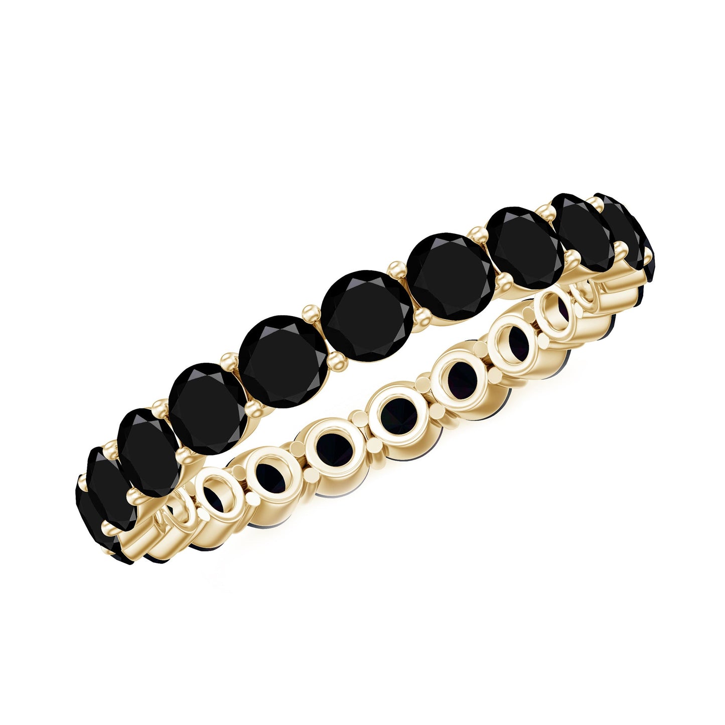 Certified Lab Grown Black Diamond Eternity Ring for Women
