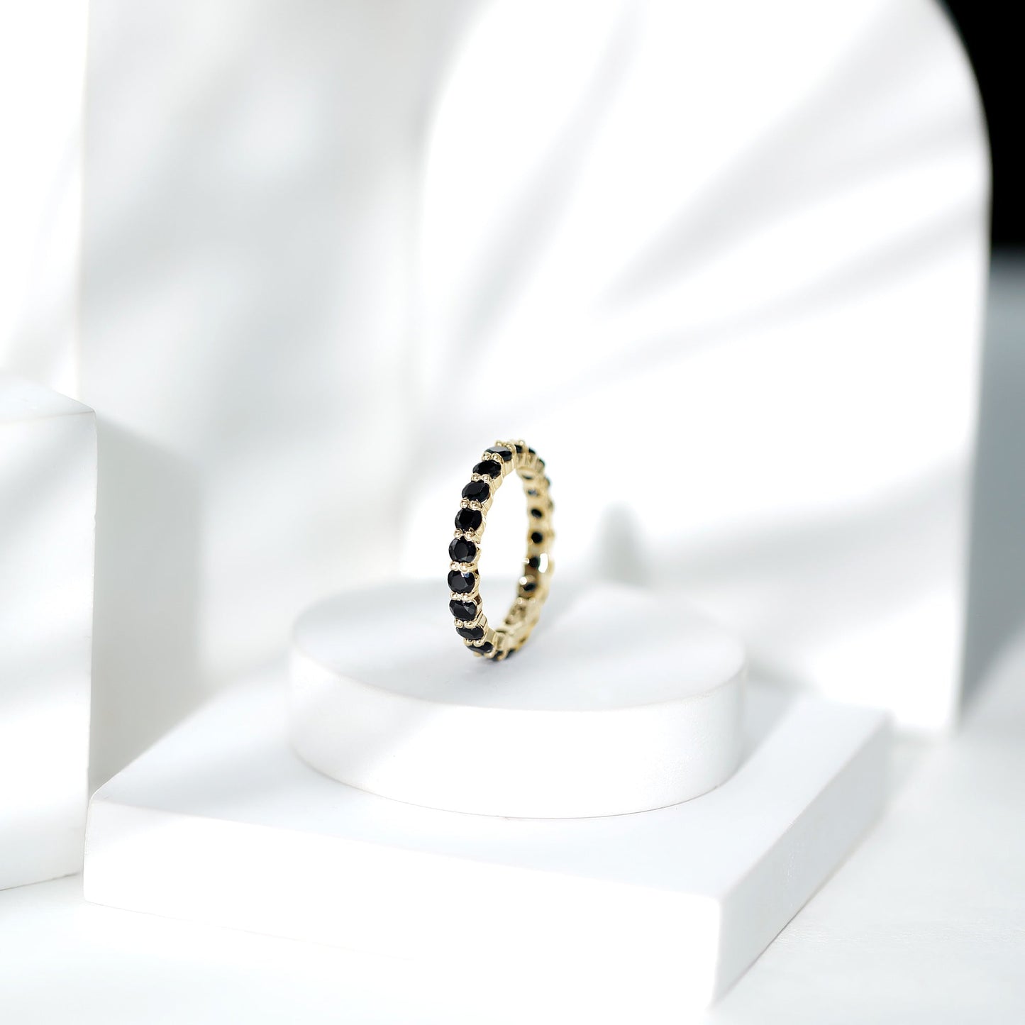 Certified Lab Grown Black Diamond Eternity Ring for Women