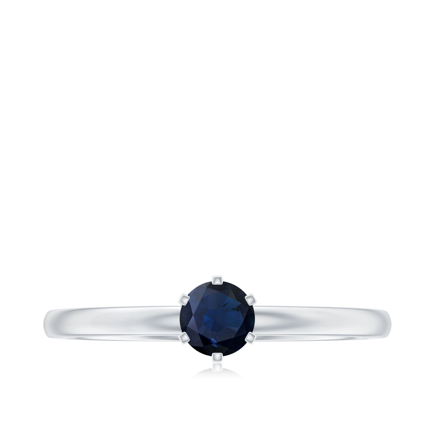 1/4 CT Solitaire Blue Sapphire Promise Ring