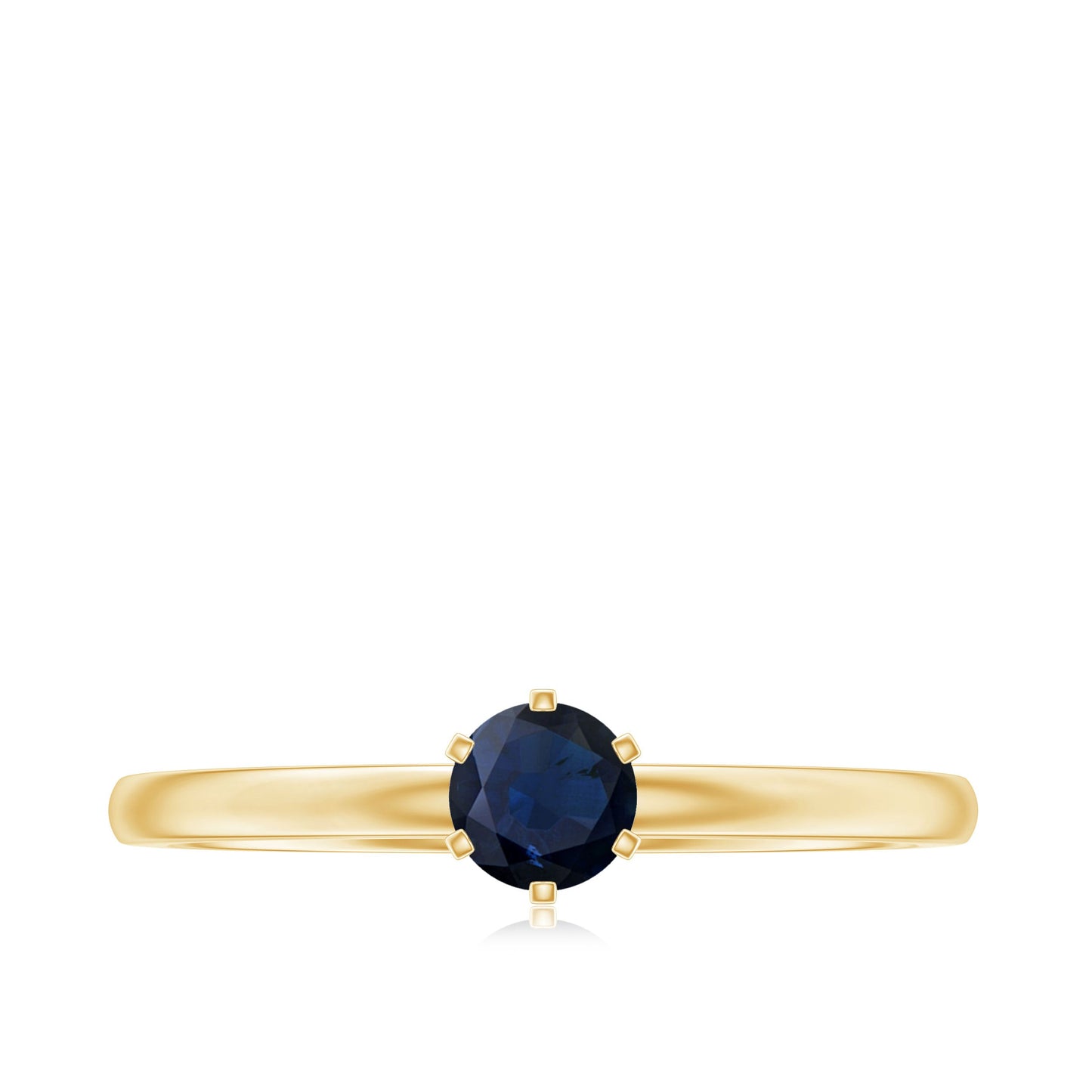 1/4 CT Solitaire Blue Sapphire Promise Ring