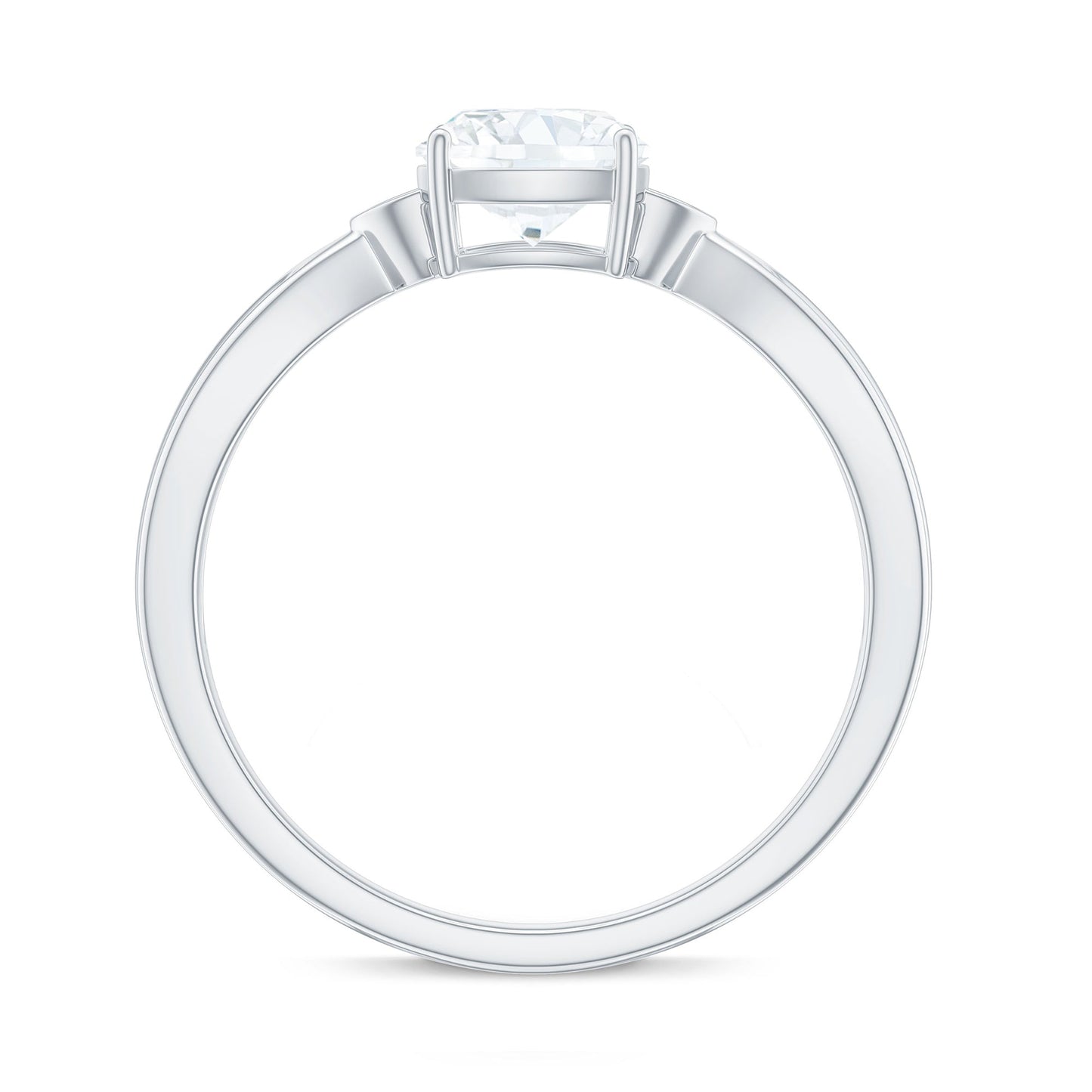 Brilliant Cut 6mm Moissanite Cushion Engagement Ring