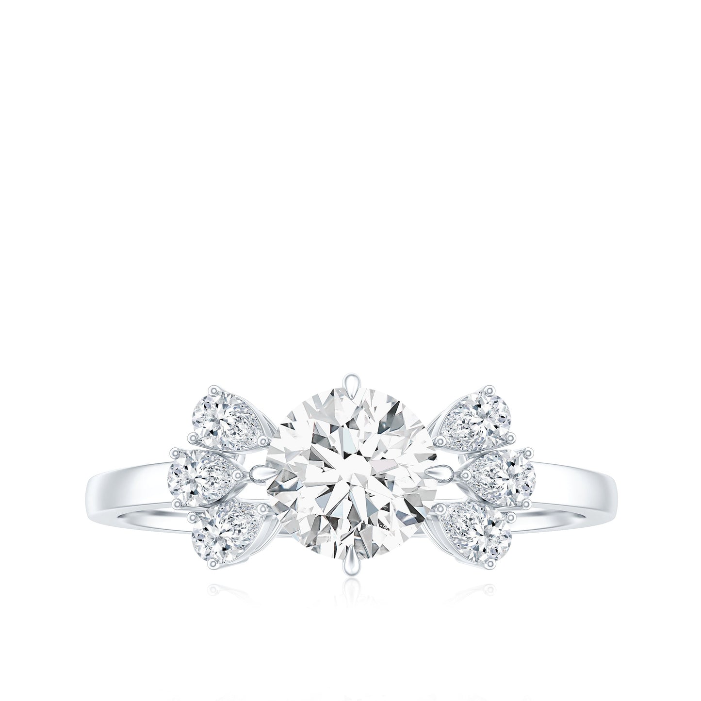 6mm Round Moissanite Minimal Solitaire Engagement Ring