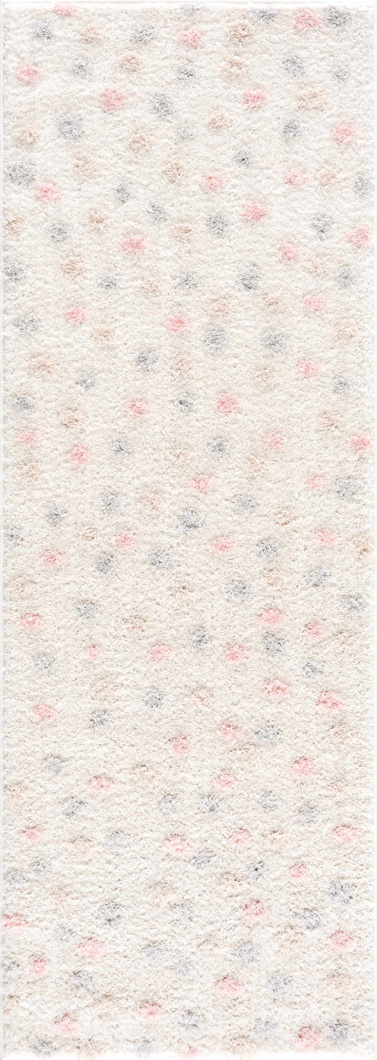 Cansu Pink & Cream Dotted Area Rug-4