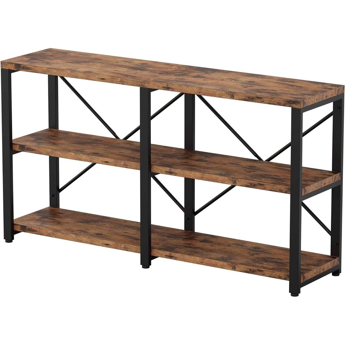 Industrial Farmhouse Metal Wood TV Stand for TV up to 65-inch-1