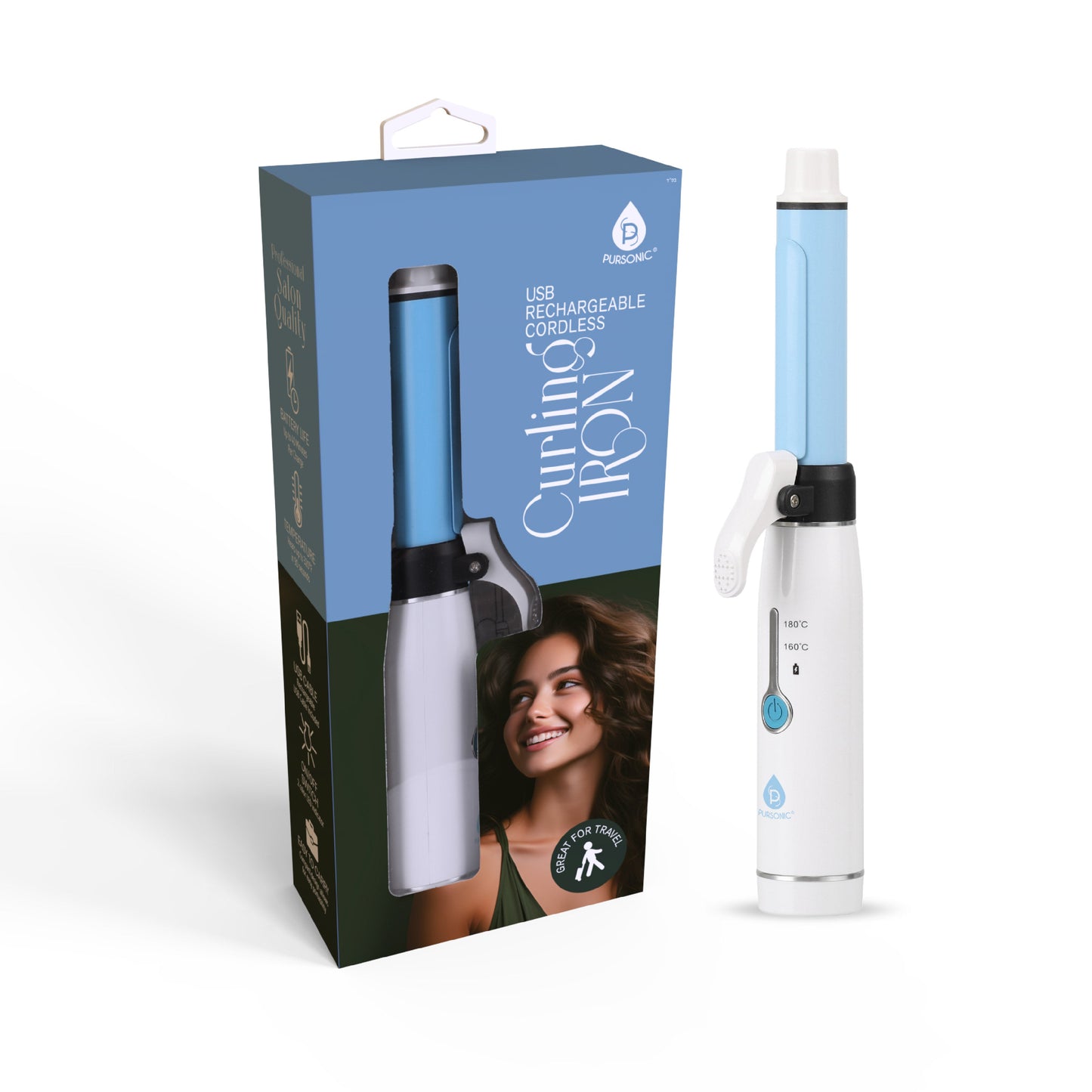 USB Rechargeable Cordless Curling Iron-0