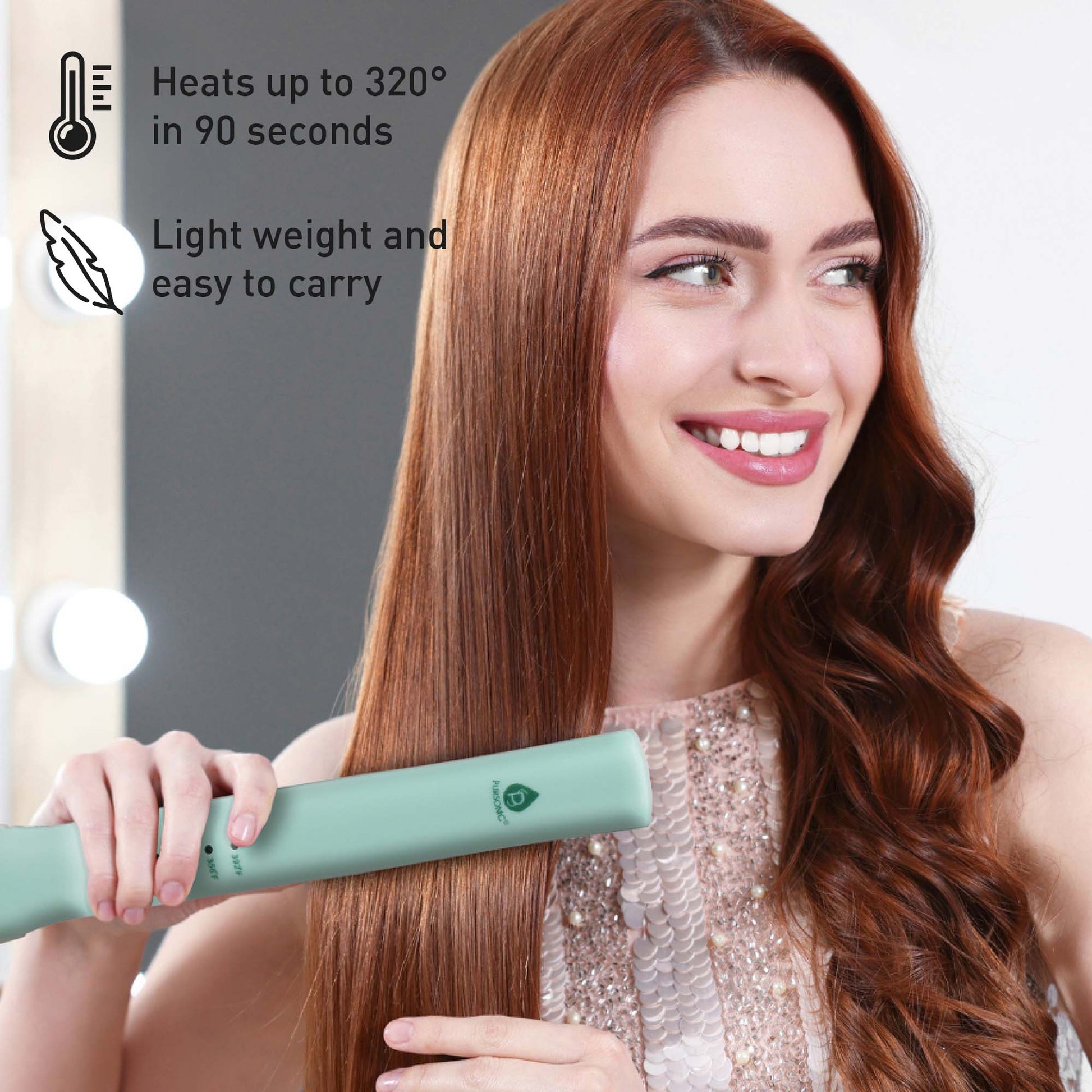 Pursonic USB Rechargeable Cordless Styling Duo – Hair Straightener & Curling Iron Bundle-1