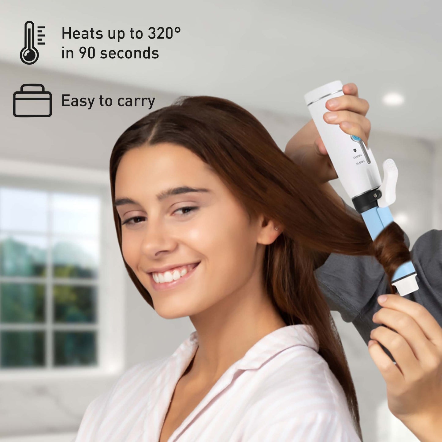 Pursonic USB Rechargeable Cordless Styling Duo – Hair Straightener & Curling Iron Bundle-2