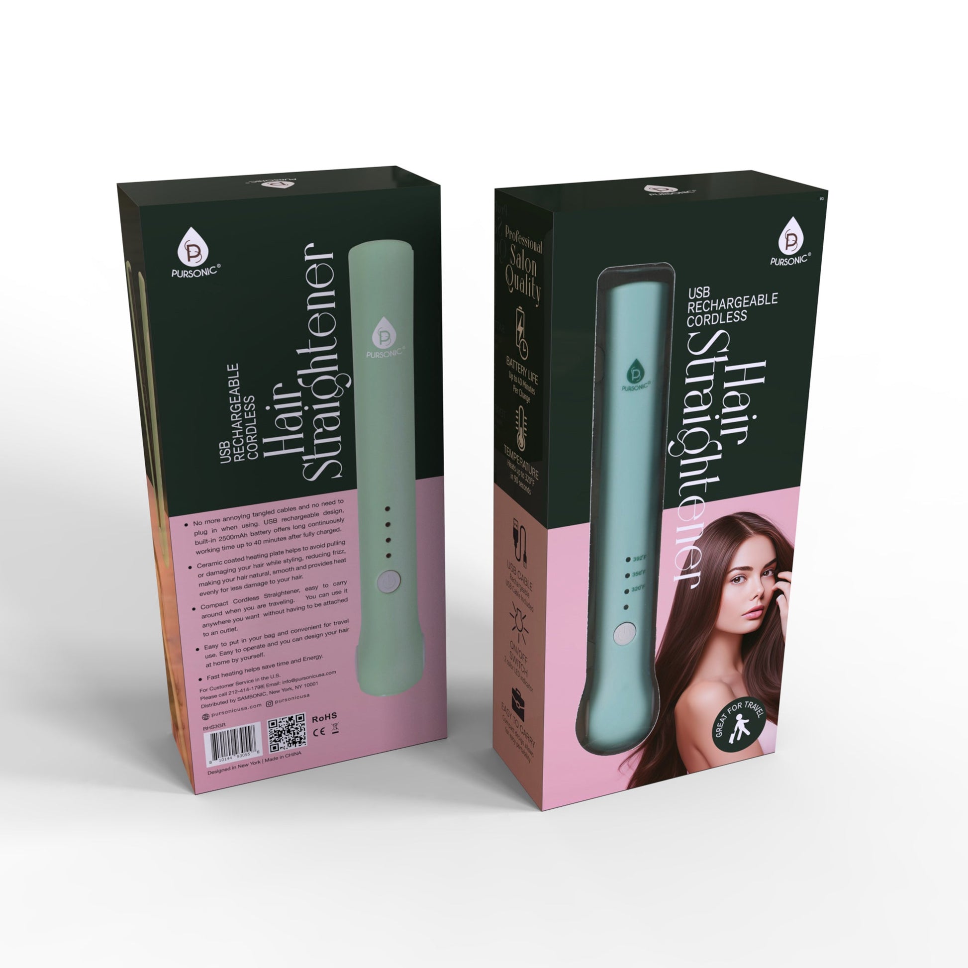 USB Rechargeable Cordless Hair Straightener-0