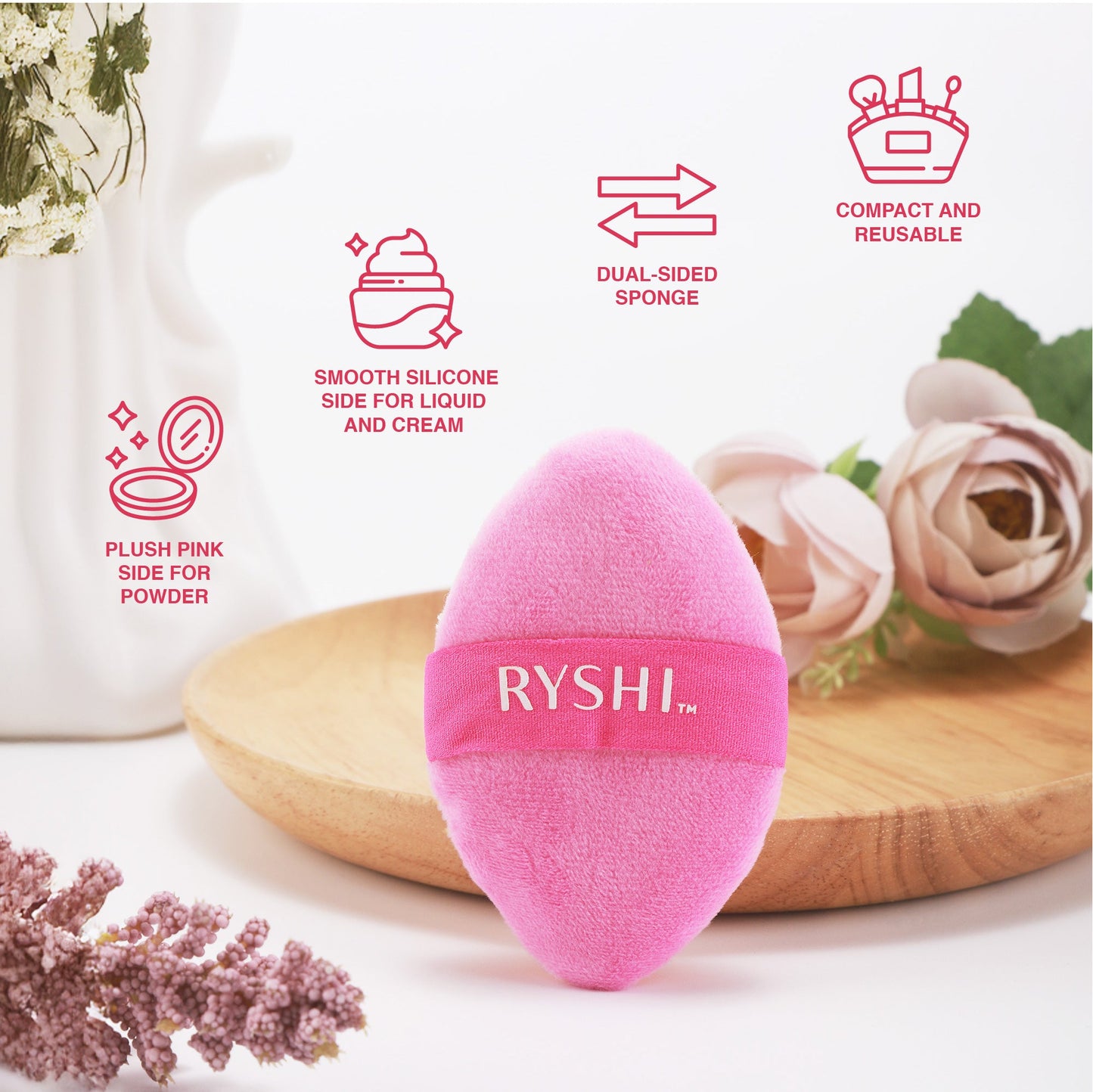 Flawless Finish & Fresh Skin Bundle: Reversible Sponge + Reusable Makeup Remover Cloths-3