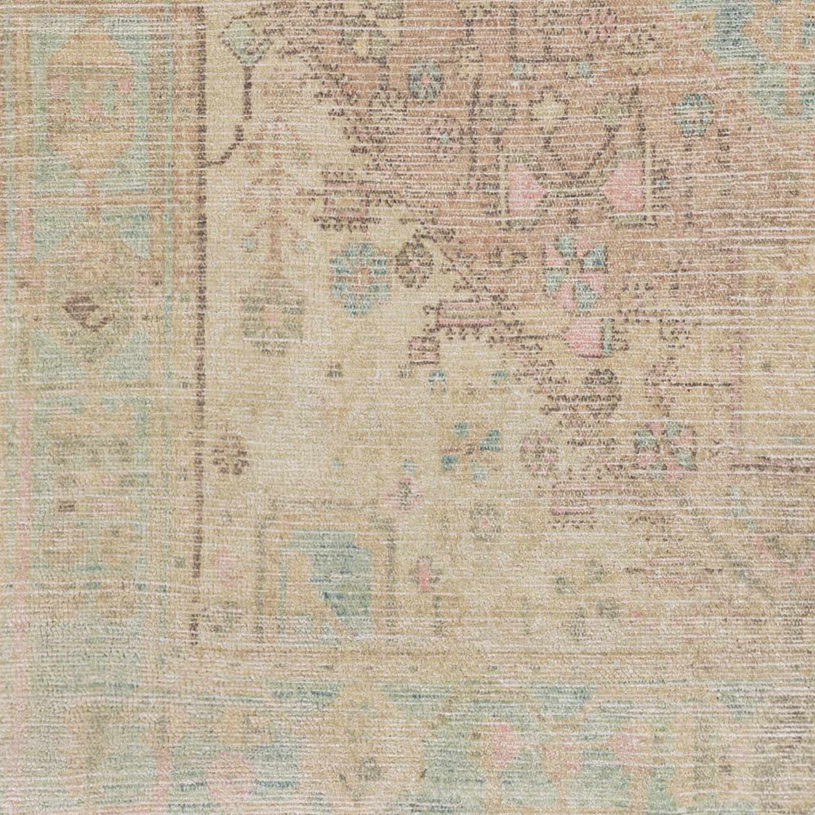 Sample Rickinghall Peach&Sage Medallion Beige Rug - Clearance-0