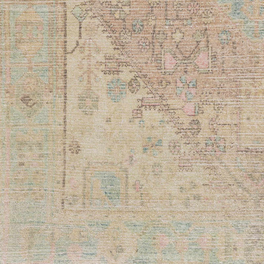 Sample Rickinghall Peach&Sage Medallion Beige Rug - Clearance-0