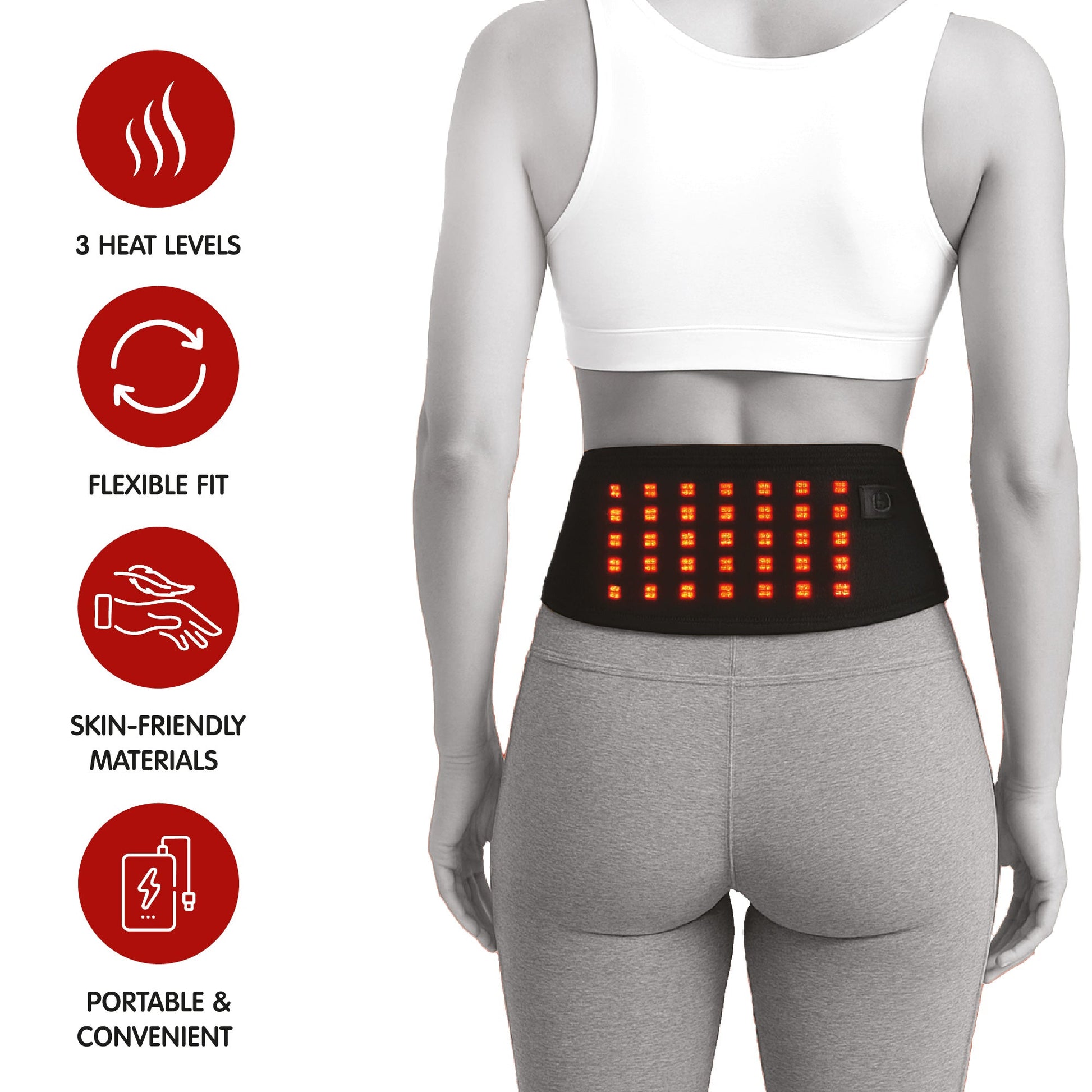 Pursonic Red Light Therapy Back Wrap – Comfort & Recovery for Lower Back and Core-1