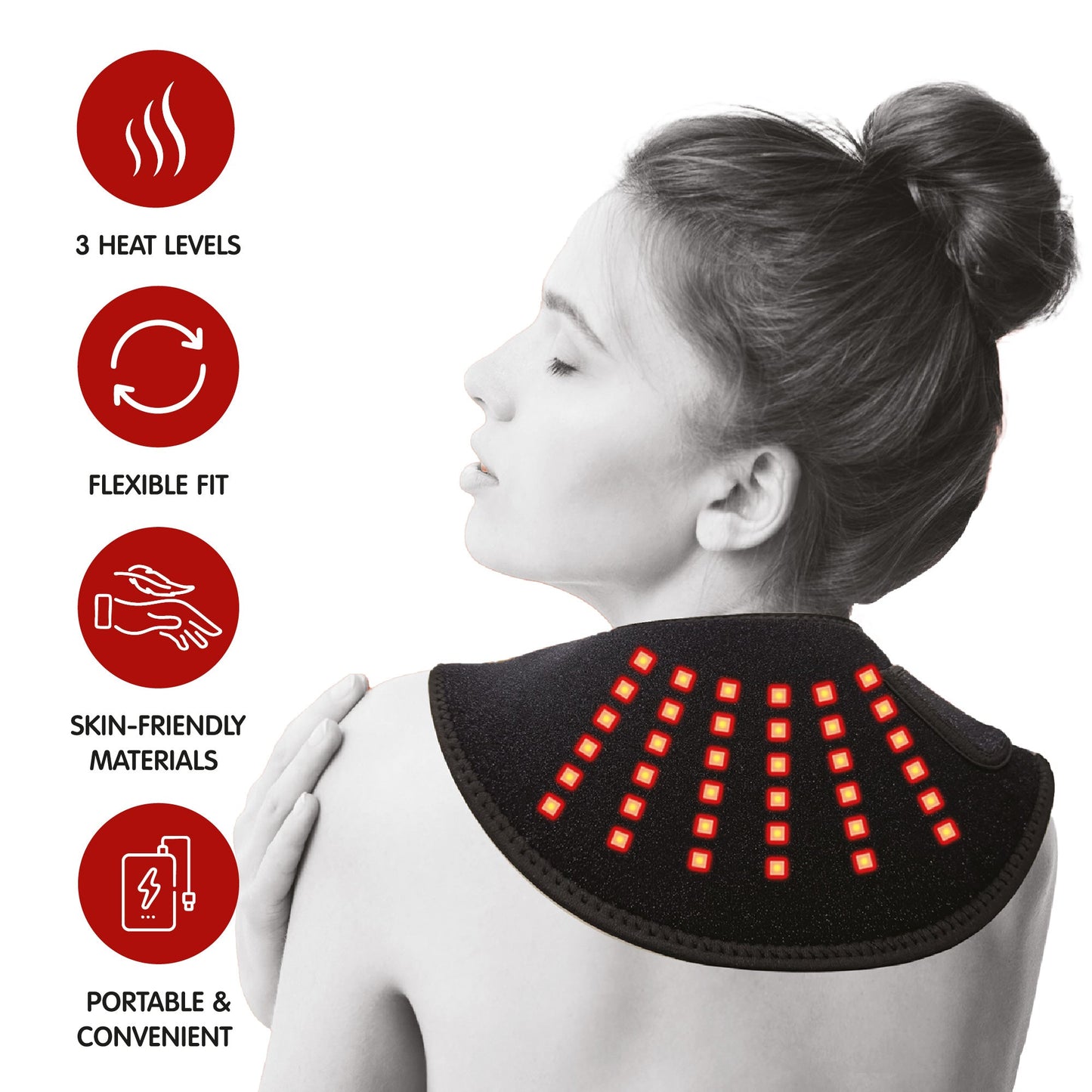 Ultimate Recovery & Radiance: Pursonic Red Light Therapy Neck Wrap & 7-in-1 LED Face Mask-3