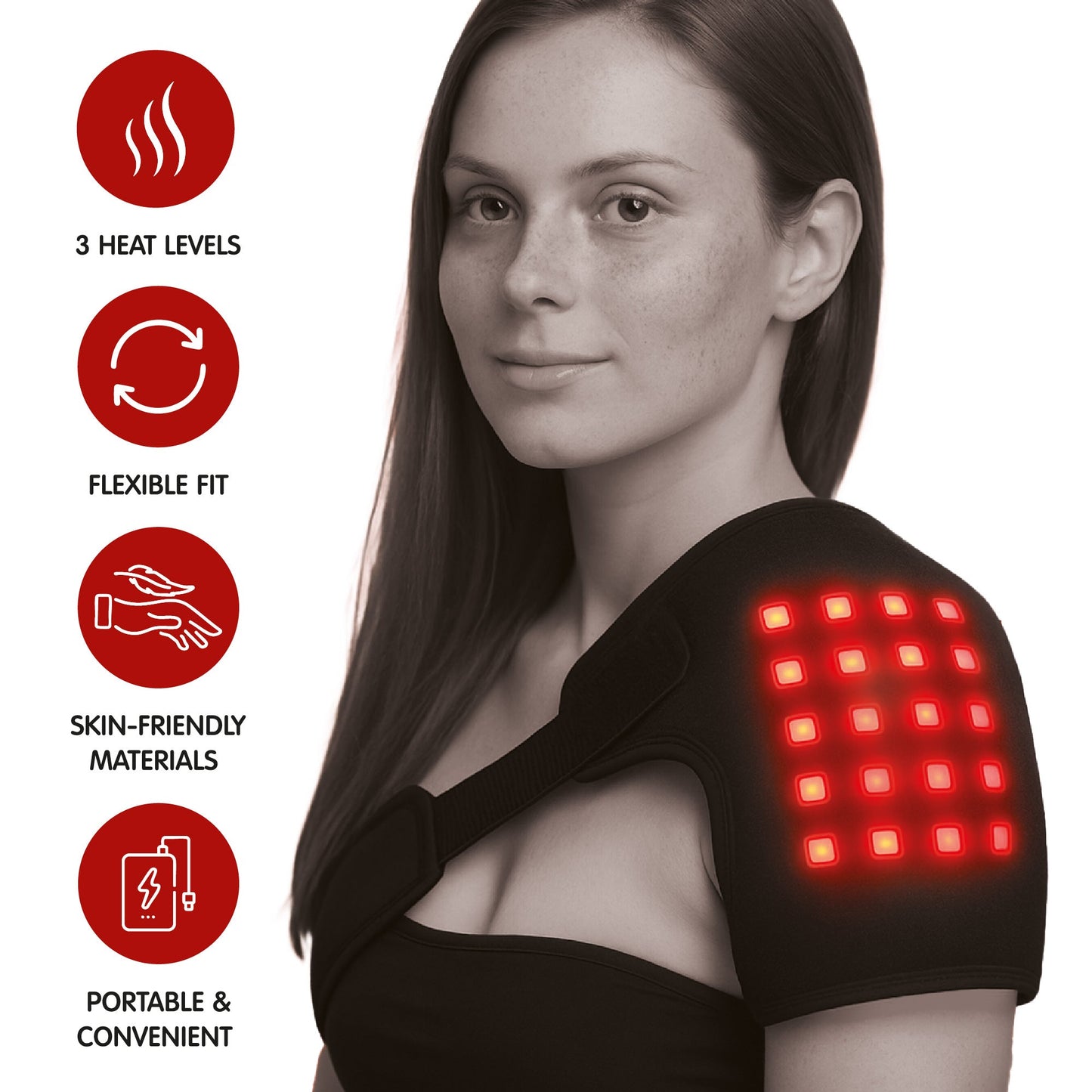 Pursonic Red Light Therapy Shoulder Pad – Targeted Relief for Pain, Stiffness & Recovery-1