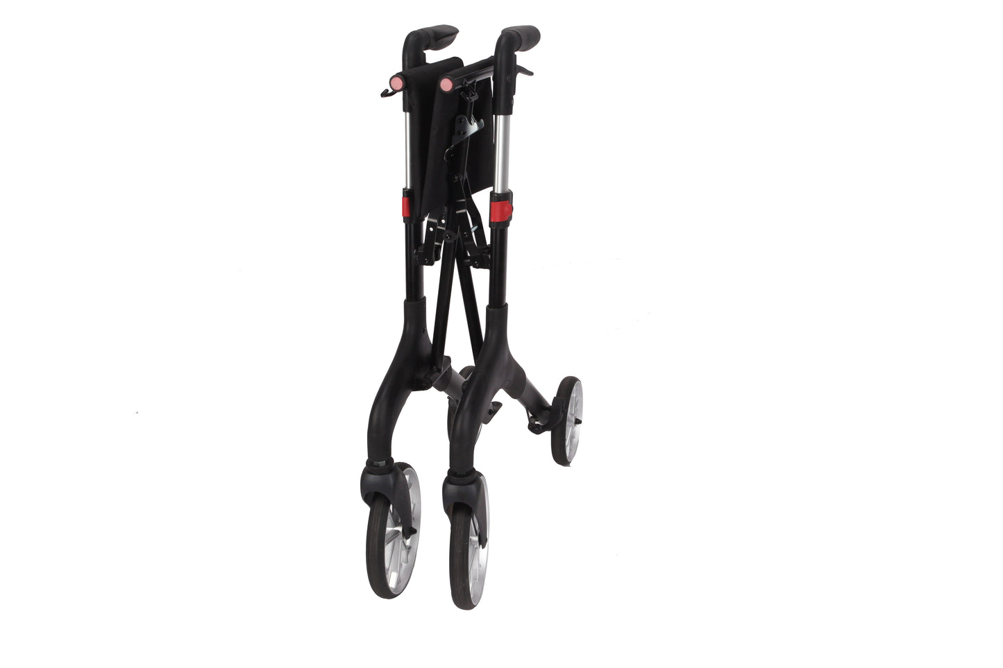 Foldable Wheeled Walker with Adjustable Height, 9-Inch Front and 8-Inch Rear Wheels, 300 lb Capacity-3