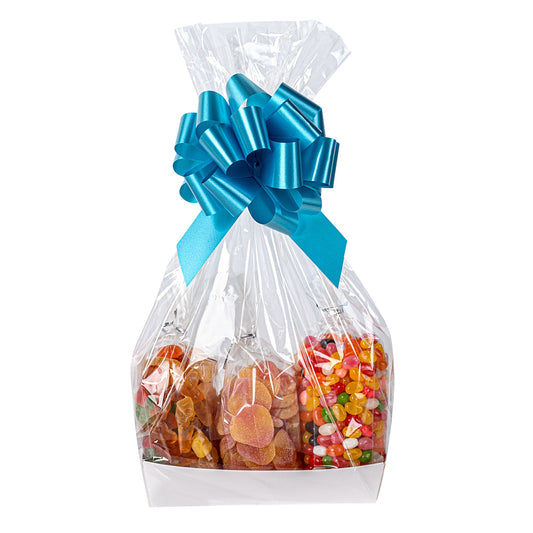 Bag Tek Clear Plastic Gift Basket Bag - Gusseted - 8" x 4" x 18" - 10 count box