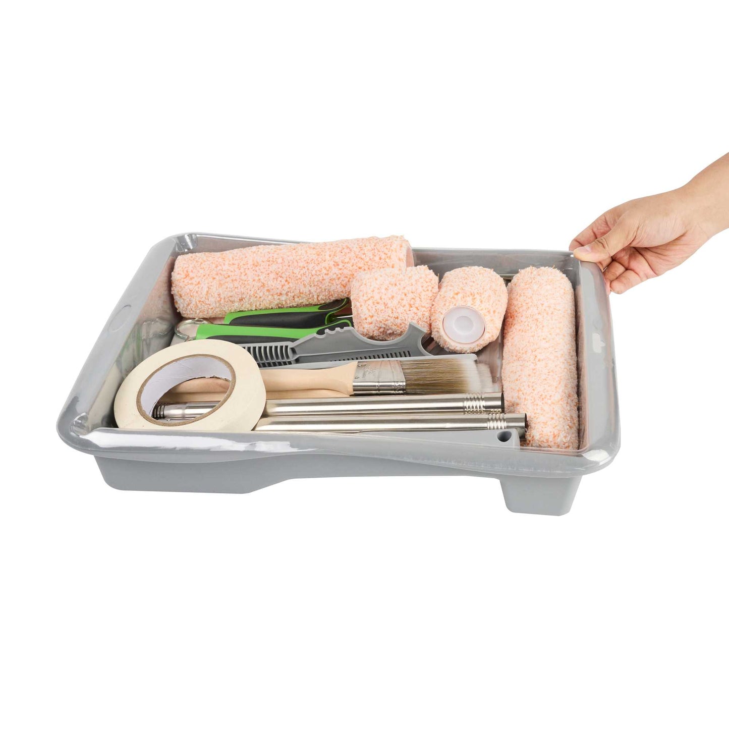 Handy Tek Paint Roller Kit - 18-Piece - 17 3/4" x 13" x 3 1/4" - 6 count box