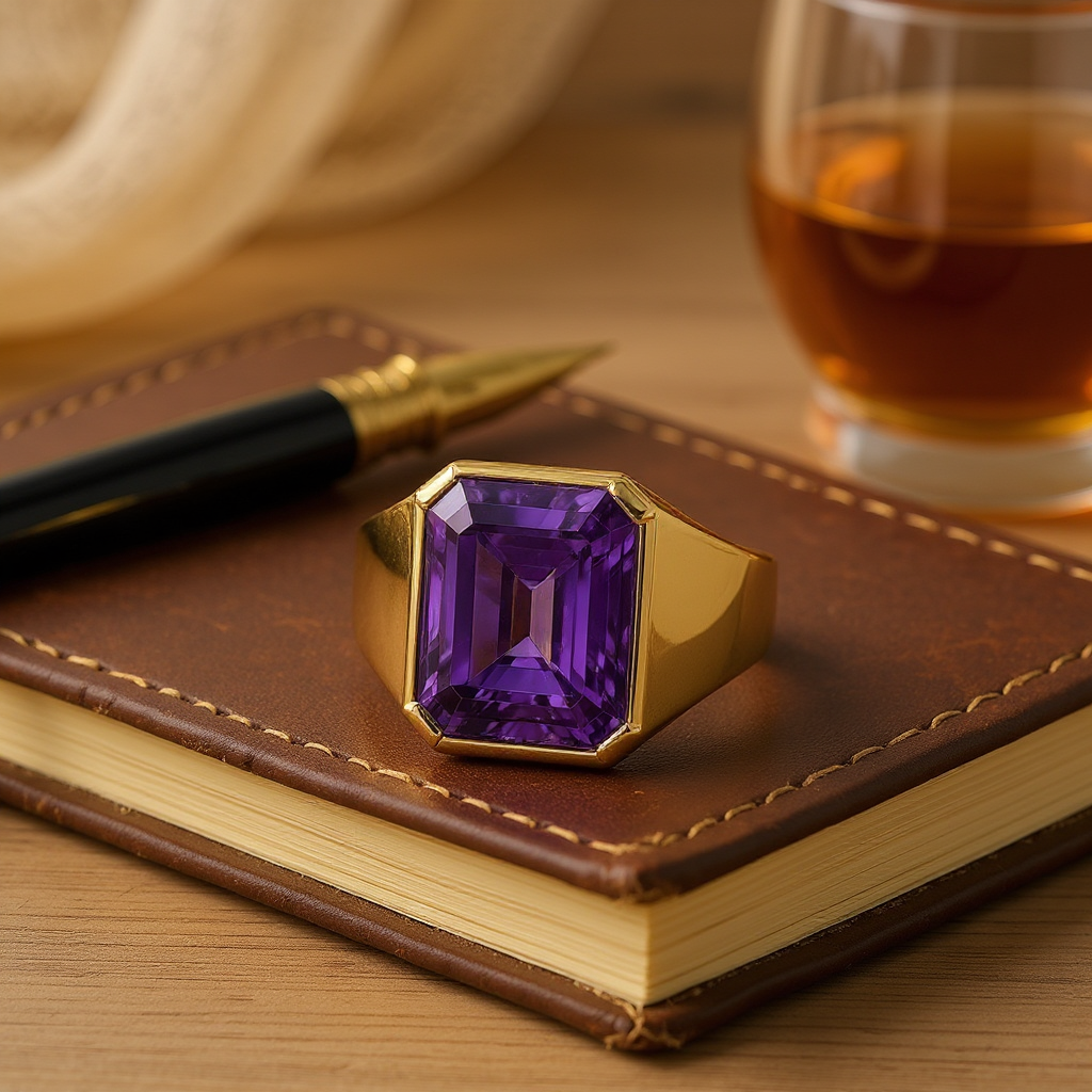 "Radiant Life" Radiant Cut Cremation Ring (For Men) 12X10MM