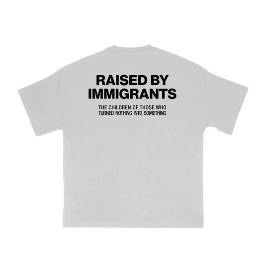 "Raised by Immigrants" Statement Tee - Empowering T-Shirt, Mexican Heritage Apparel