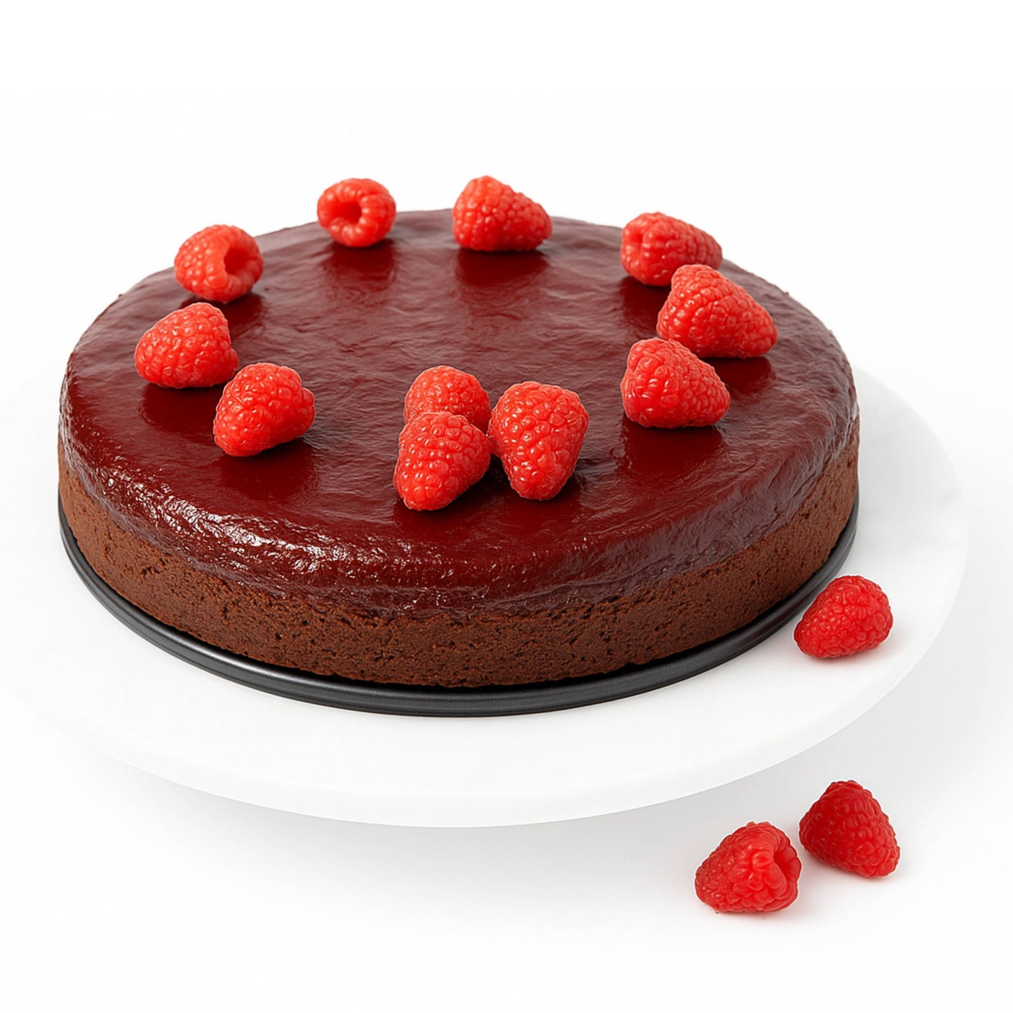 Andy Anand Gluten-Free Raspberry Chocolate Truffle Cake, 9-Inch, 2.8 lb – Handcrafted, Real Chocolate & California Cream, Birthday Gift Box