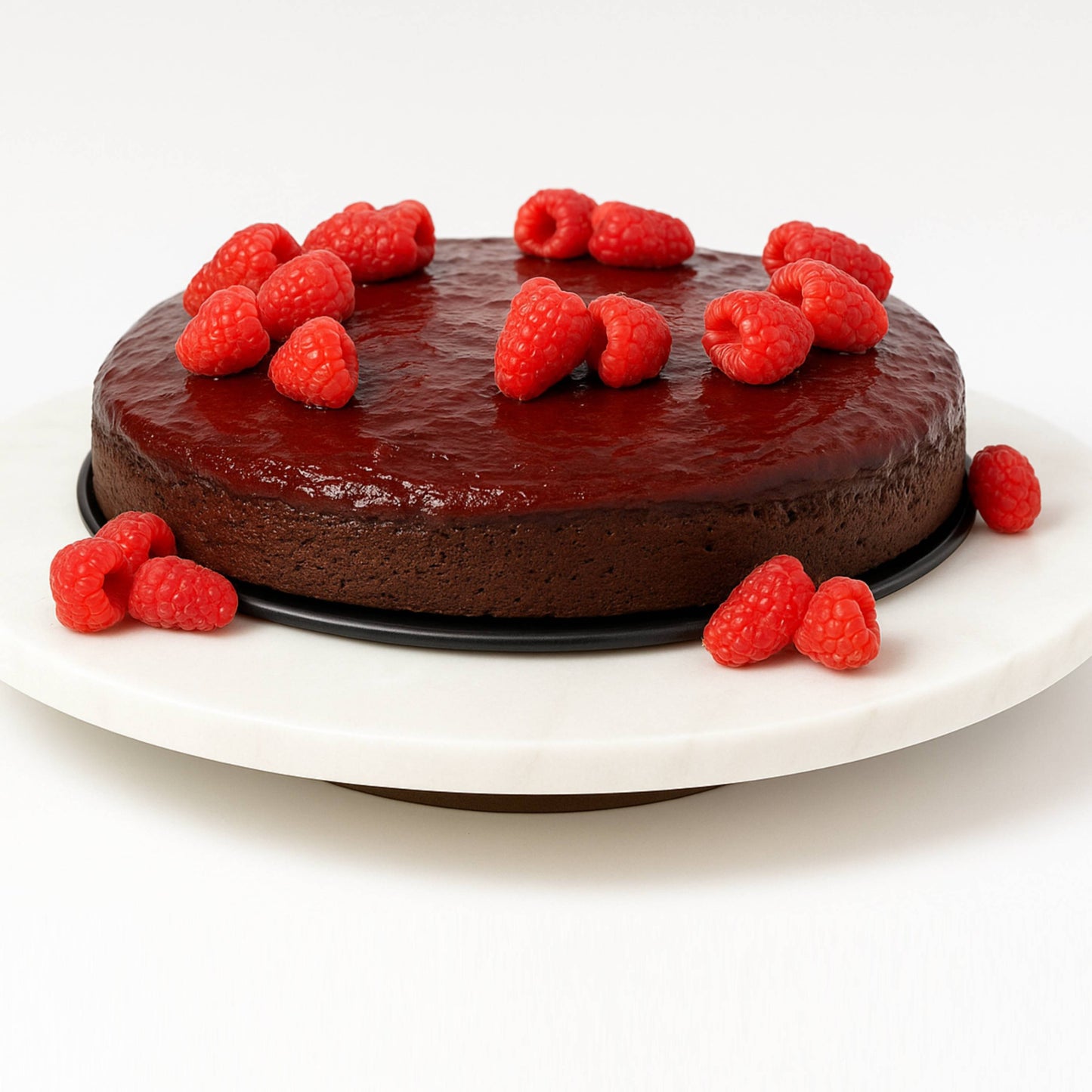 Andy Anand Sugar-Free Raspberry Chocolate Cake, 9-Inch, 2.8 lb – Real Chocolate Truffles, Monk Fruit Sweetened, Diabetic-Friendly Gift Box