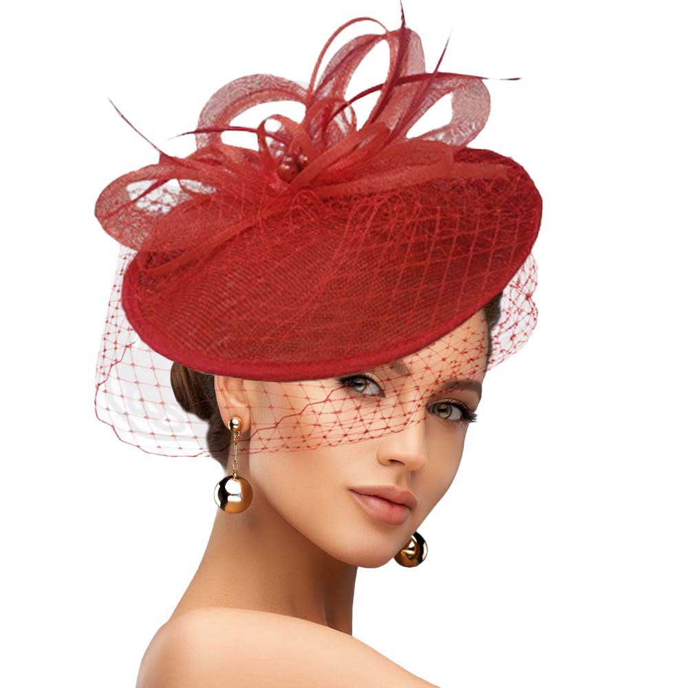 Feather Mesh Fascinator Headband