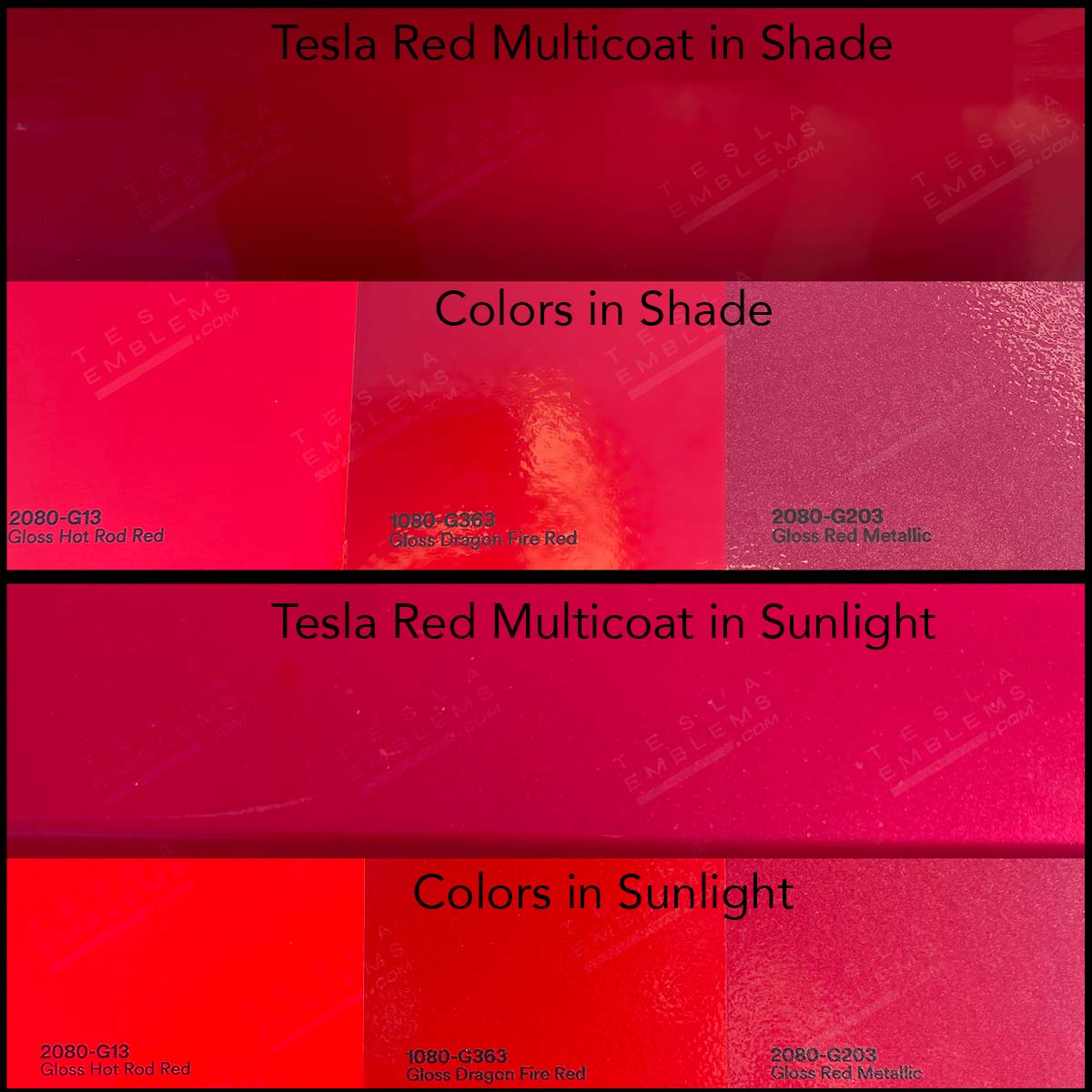 3M Gloss Dragon Fire Red Tesla Autopilot Camera Side Marker Decals (2pcs)