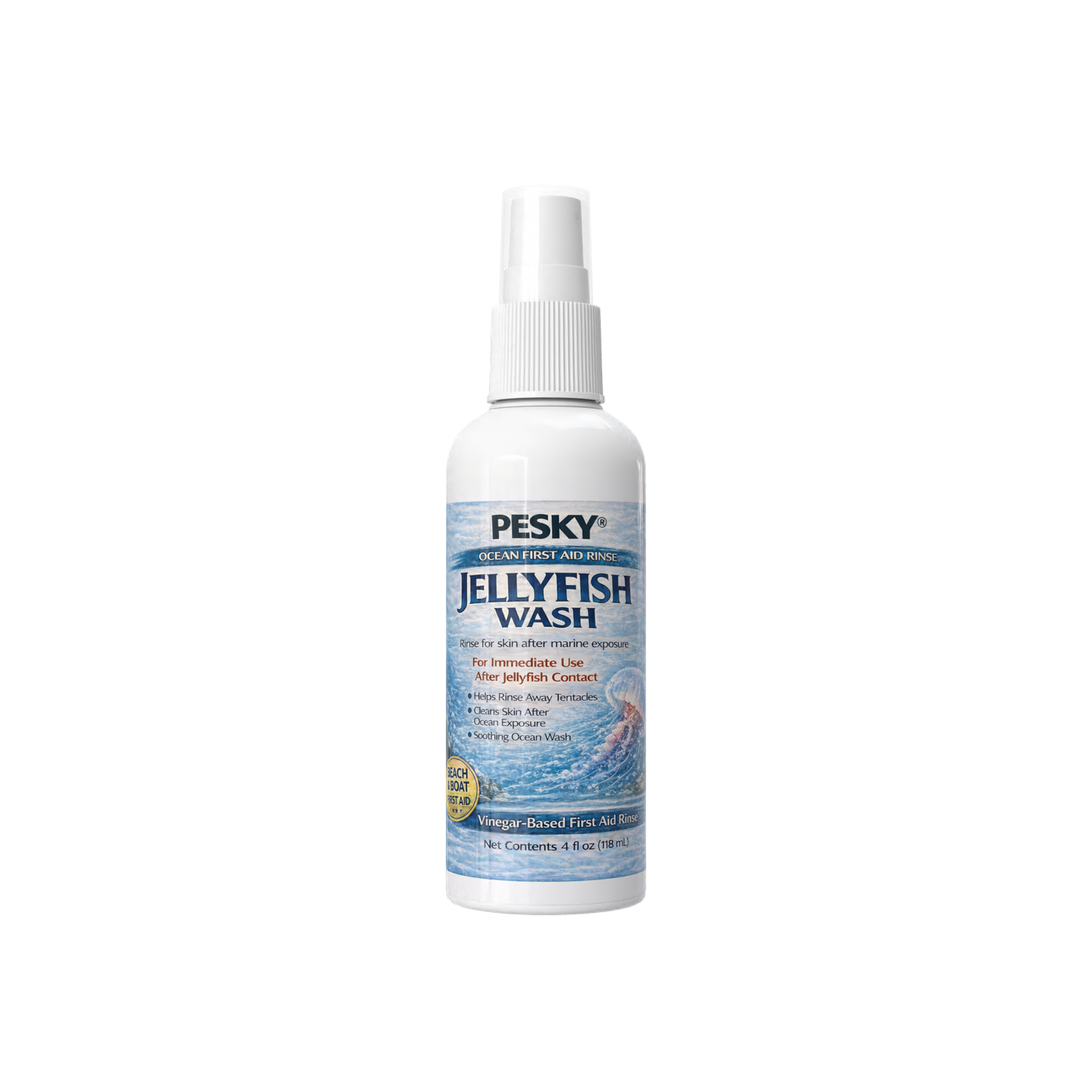 PESKY® Jellyfish Wash – Spray for Marine Stings- for beach bags, boats, dive gear, and coastal first-aid kits-0