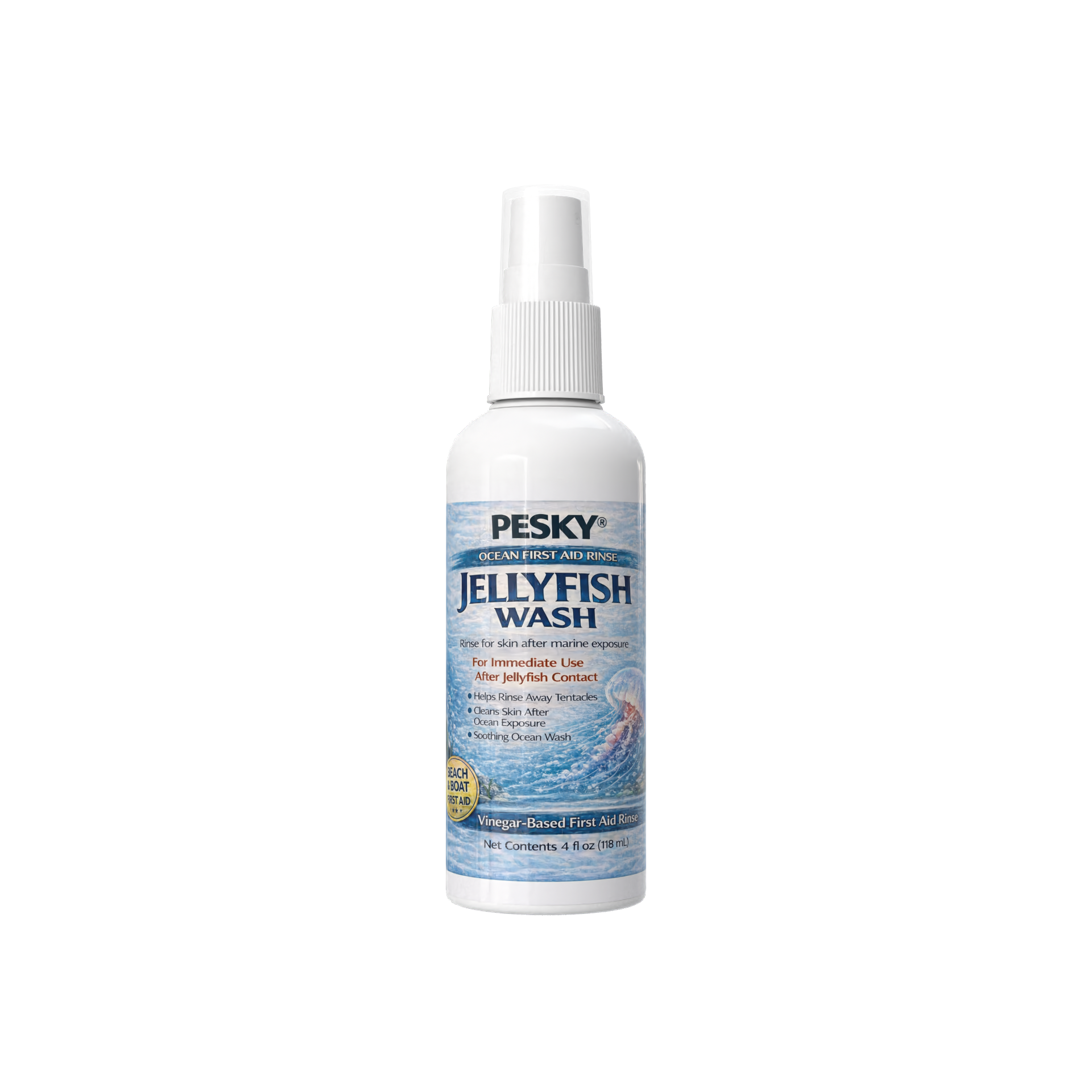 PESKY® Jellyfish Wash – Spray for Marine Stings- for beach bags, boats, dive gear, and coastal first-aid kits-0