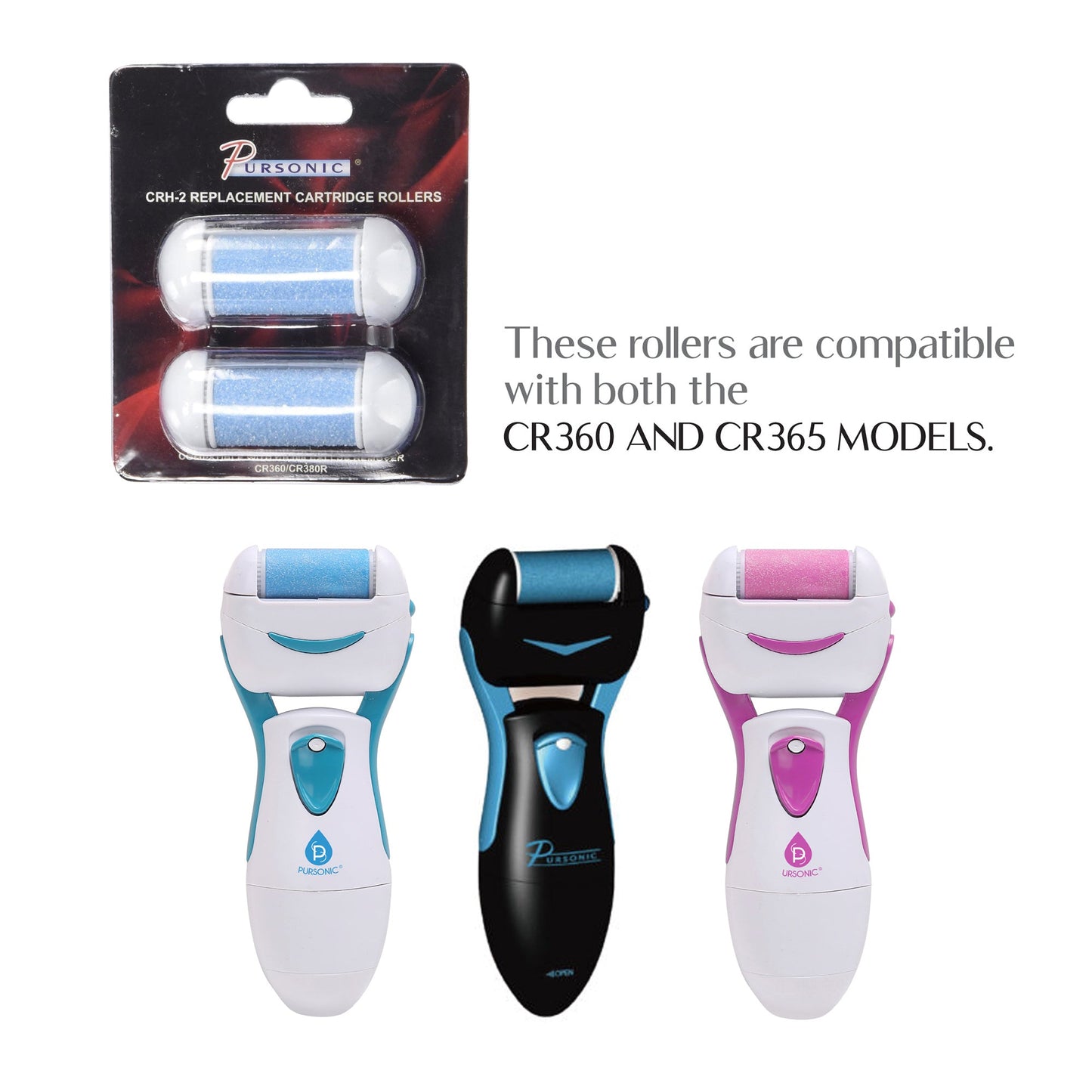 2 Replacement Rollers for CR360 & CR365 Callus Remover-1