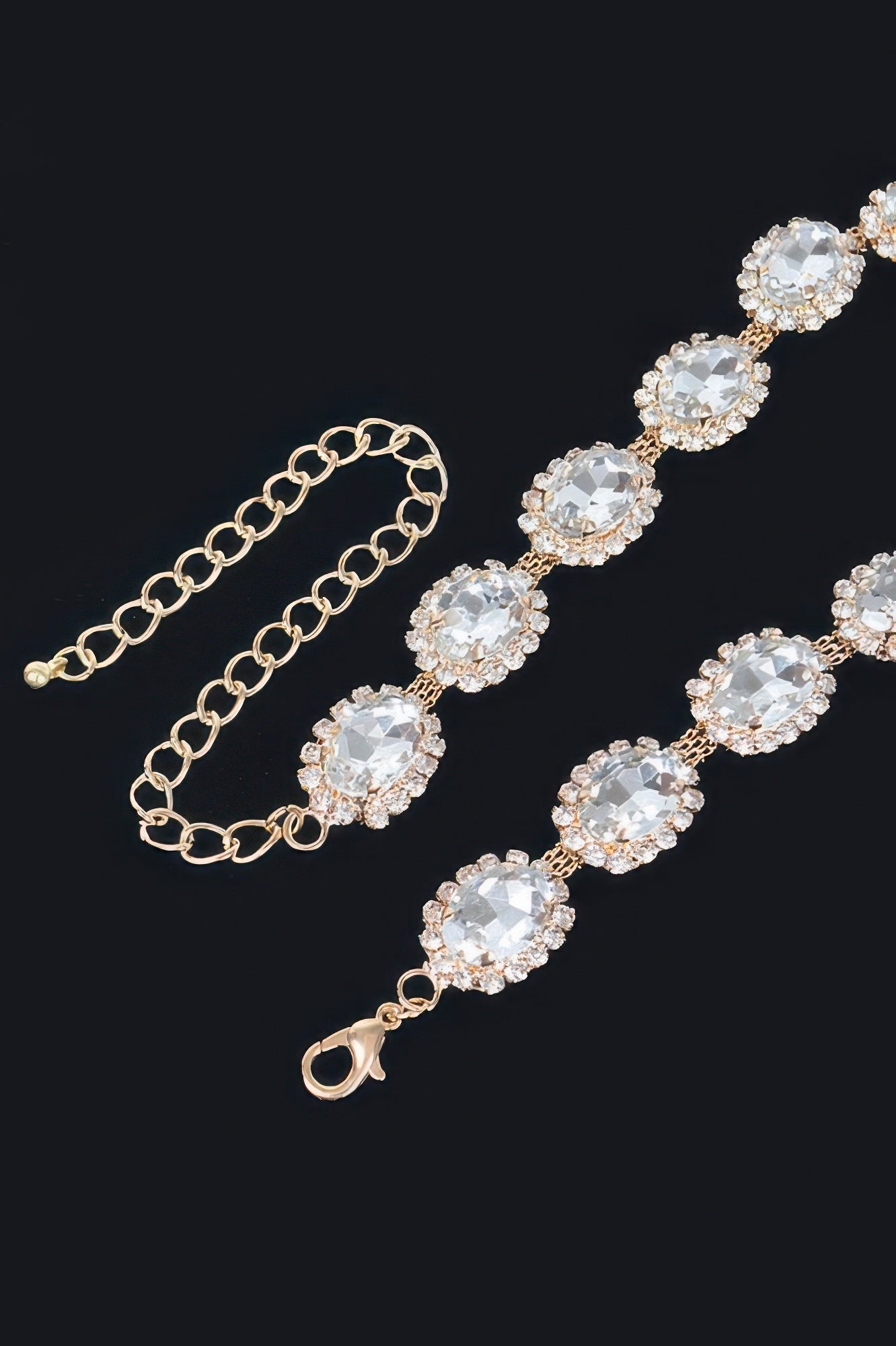 Rhinestone Oval Shape Necklace | Elegant BYMANYC ® New York Style-3