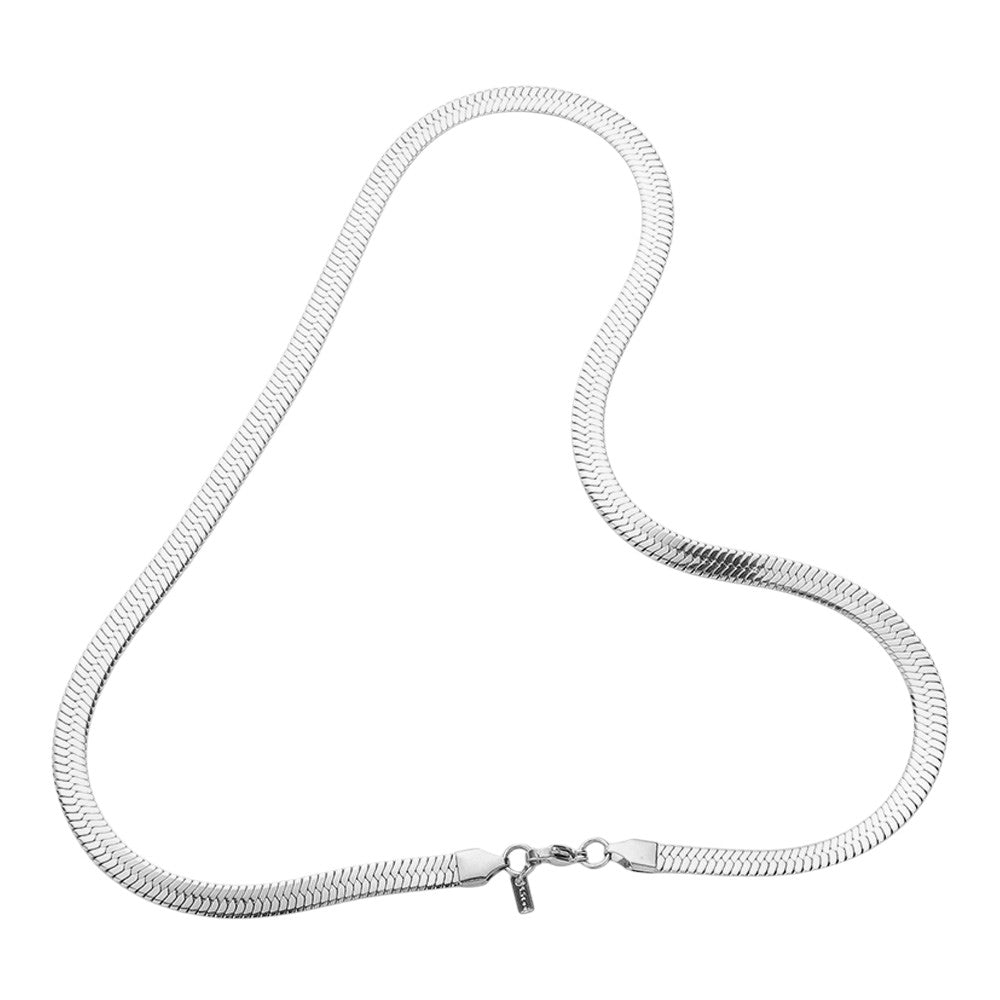 20 Inch, 6mm Stainless Steel Herringbone Chain Necklace