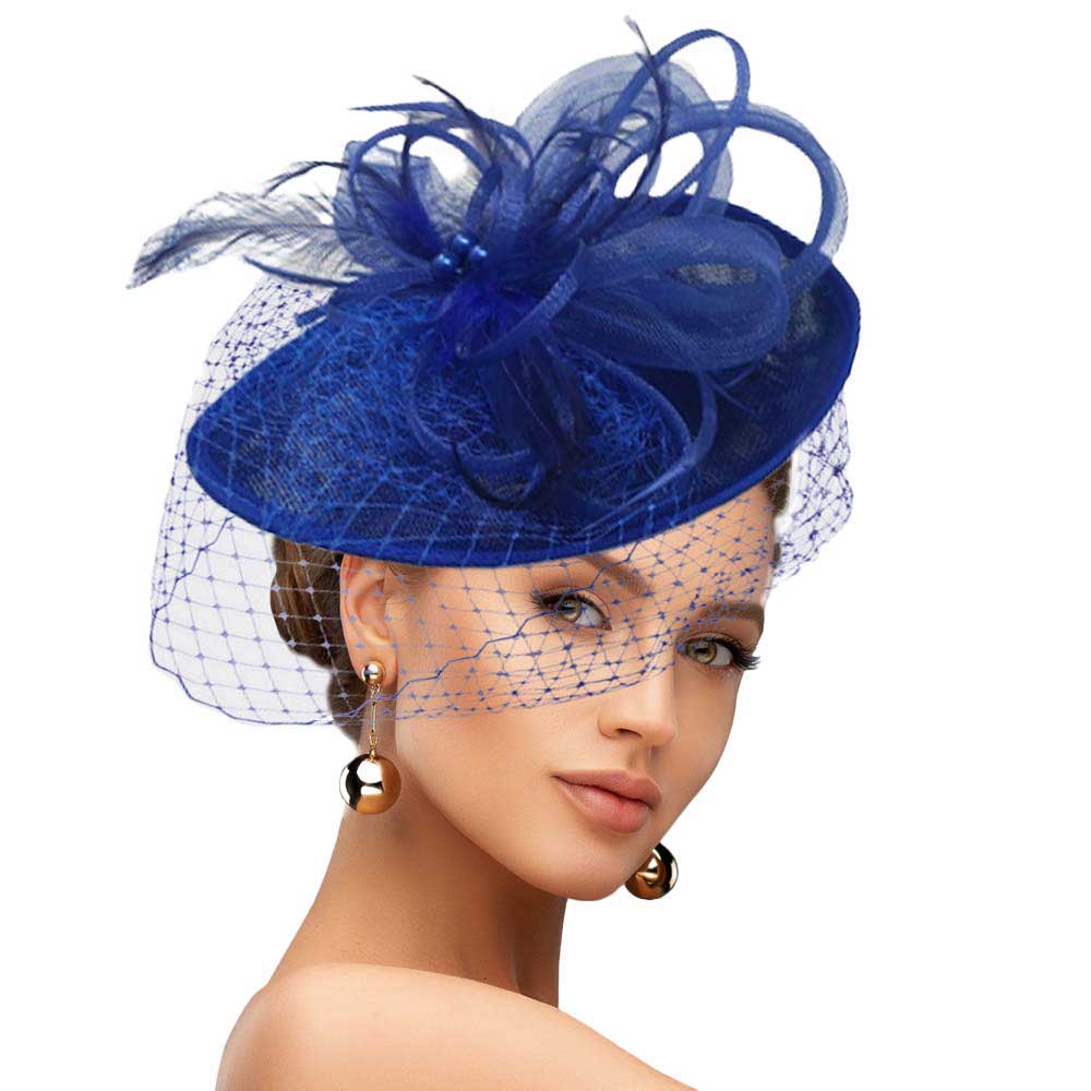 Feather Mesh Fascinator Headband
