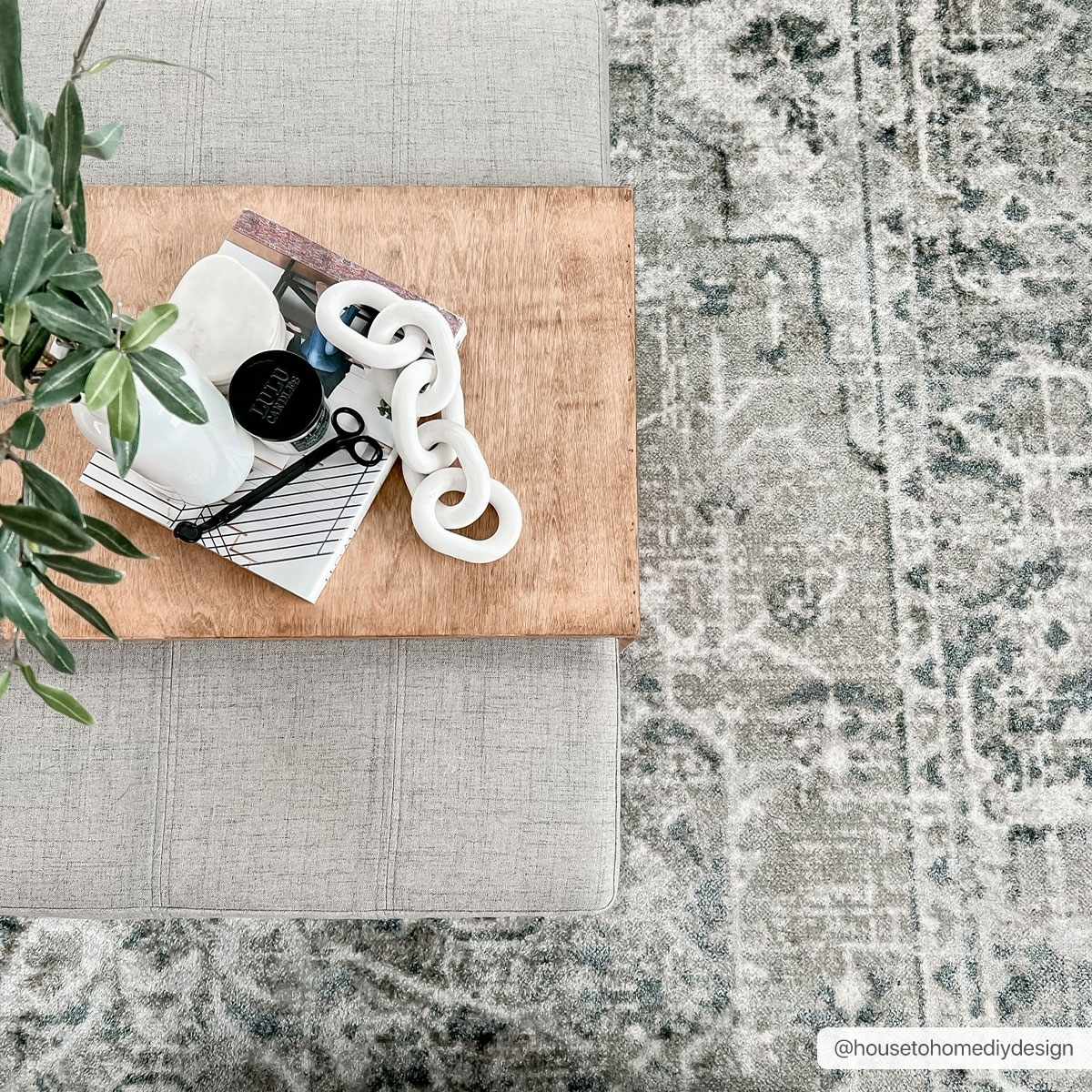 Rudo Blue Flat Pile Washable Rug-3