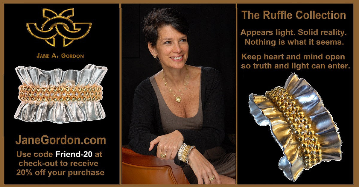 Ruffle Huggie Earrings- Diamonds in 18K Gold Dots set in Sterling Silver-4