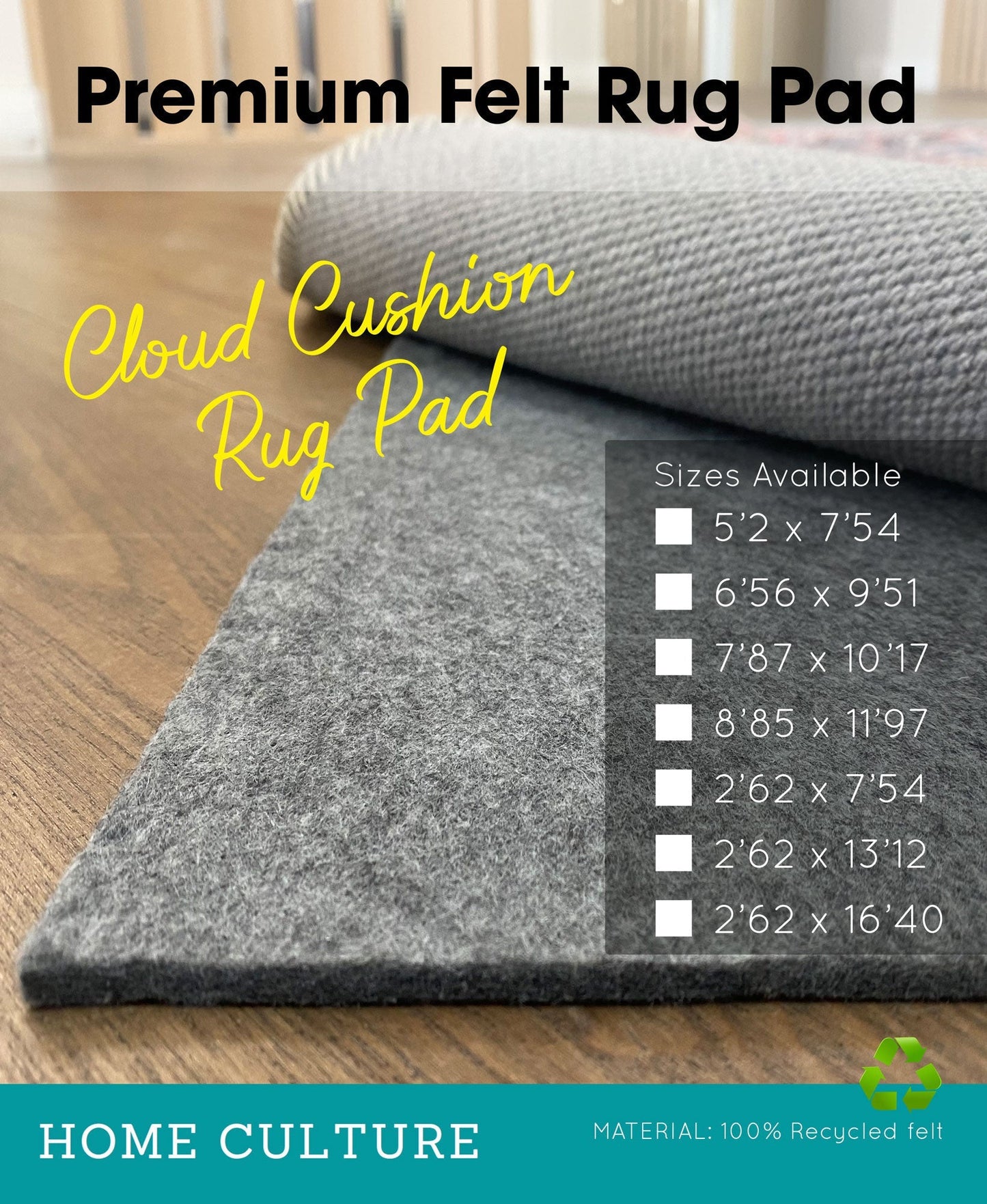RugPad - Premium100% Recycled Felt-4