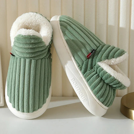 2025  New Soft Sole Slippers For Women Winter Fashion Women Fur Slippers Fuzzy Plush Men Slippers Warm Furry Women Cotton Shoes