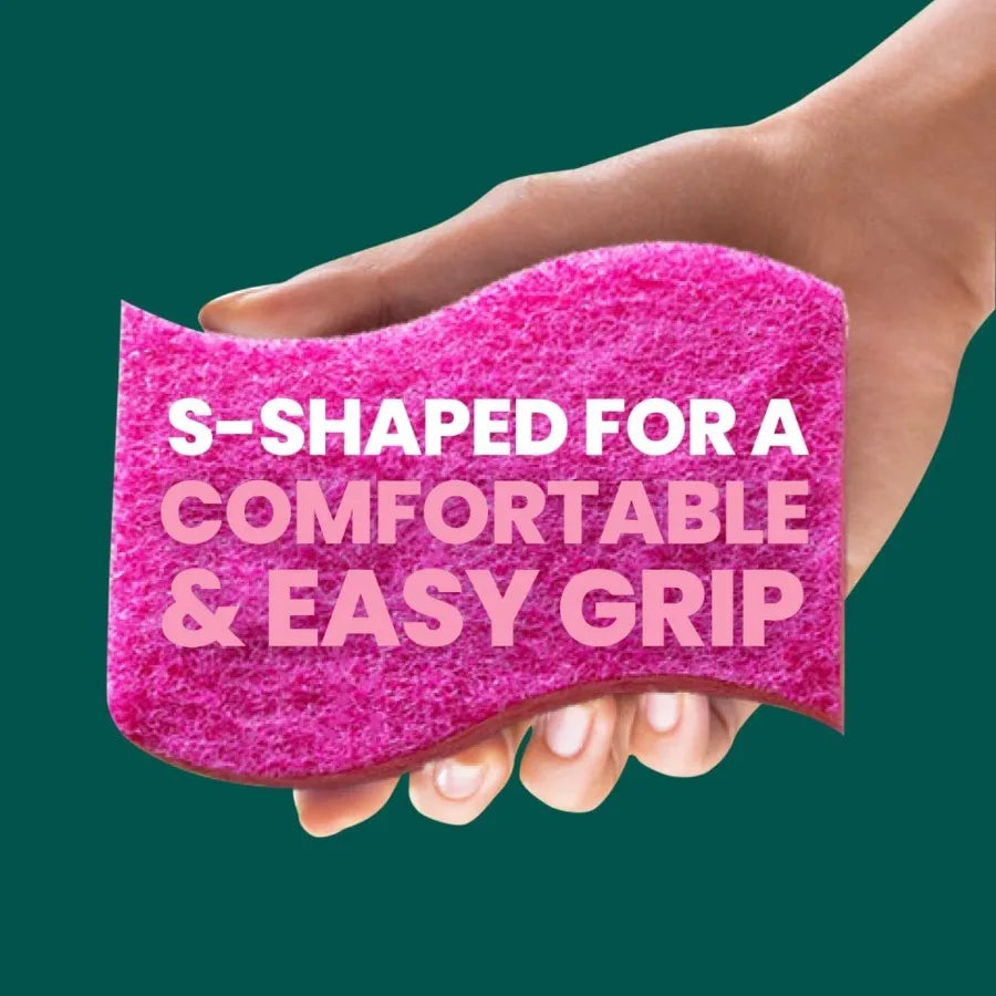 Gentle Clean Delicate Scrub Sponges For Washing Dishes and Cleaning Kitchen 3 Scrub Sponges