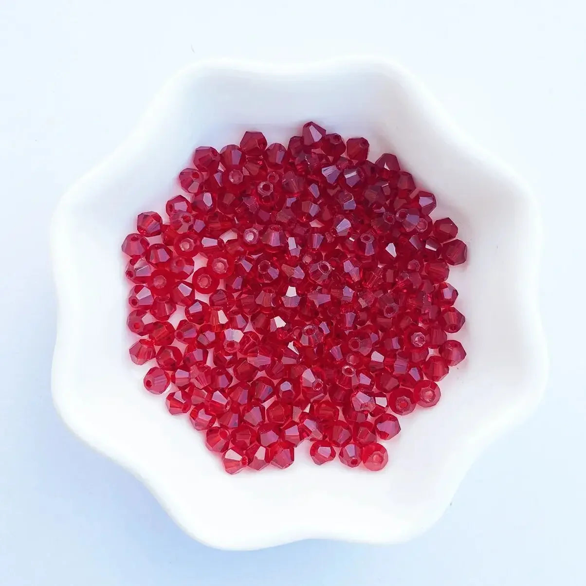 100PCS Bicone Crystal Glass Bead Colorful Loose Spacer Glass Bead for Jewelry Making DIY Necklace Earrings Bracelets Accessories