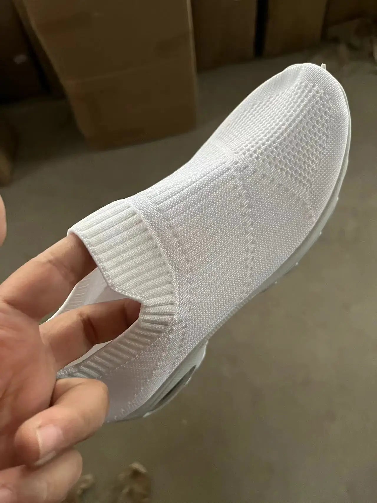 Breathable Mesh Slip-On Sports Shoes Comfortable Thick Bottom