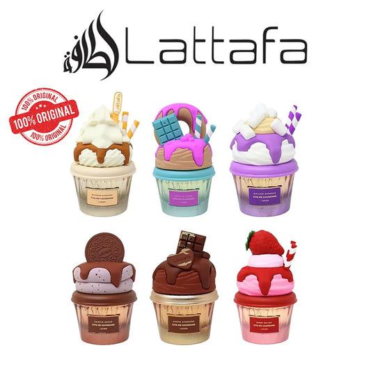 Lattafa Perfumes Mallow Maddnes Cookie Crave Whipped Pleasure Choco Overdose Berry on Top Vanilla Freak Long-lasting Cologne