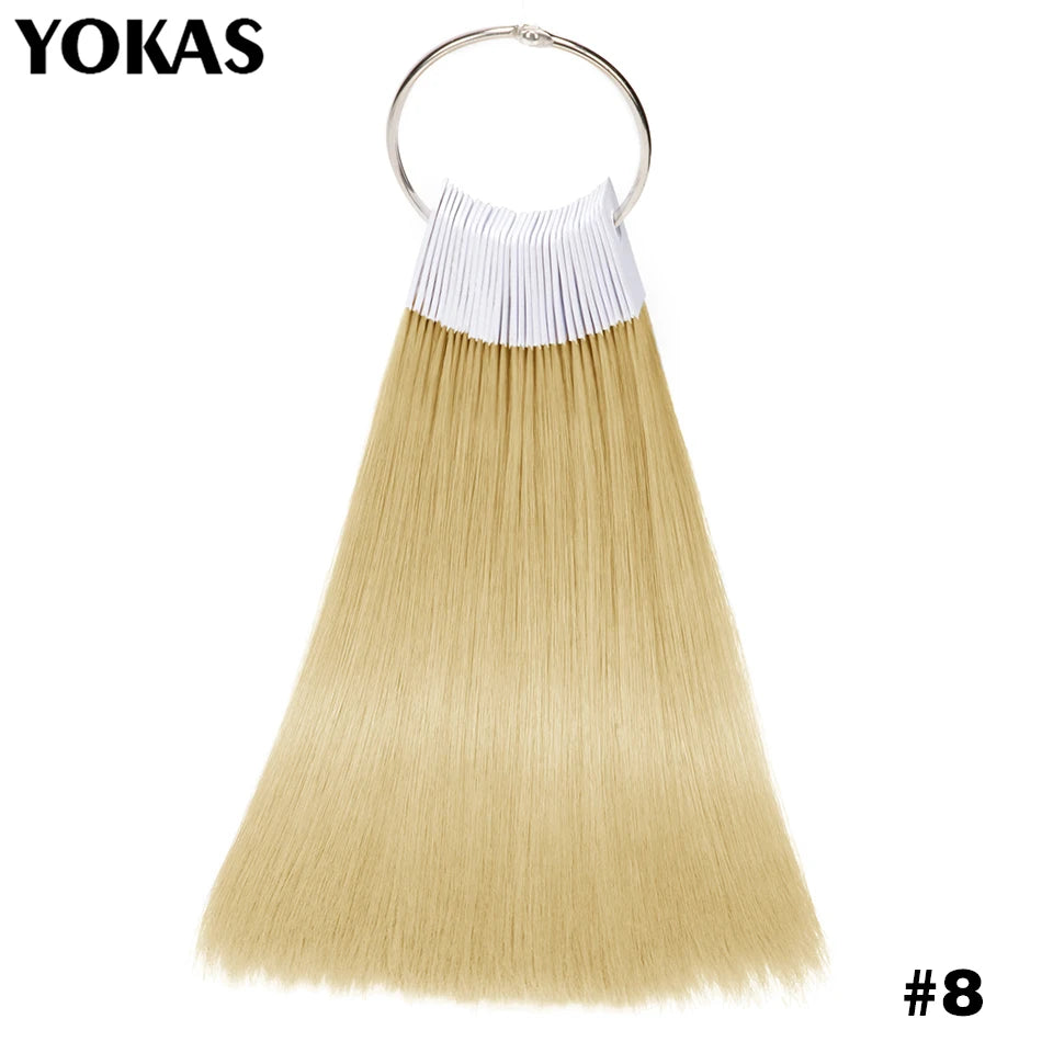 Hairdressing Salon Supplies Swatches Hair Rings for Braids Human Hair Paint Strands Color Ring for Painting Test Sample YOKAS