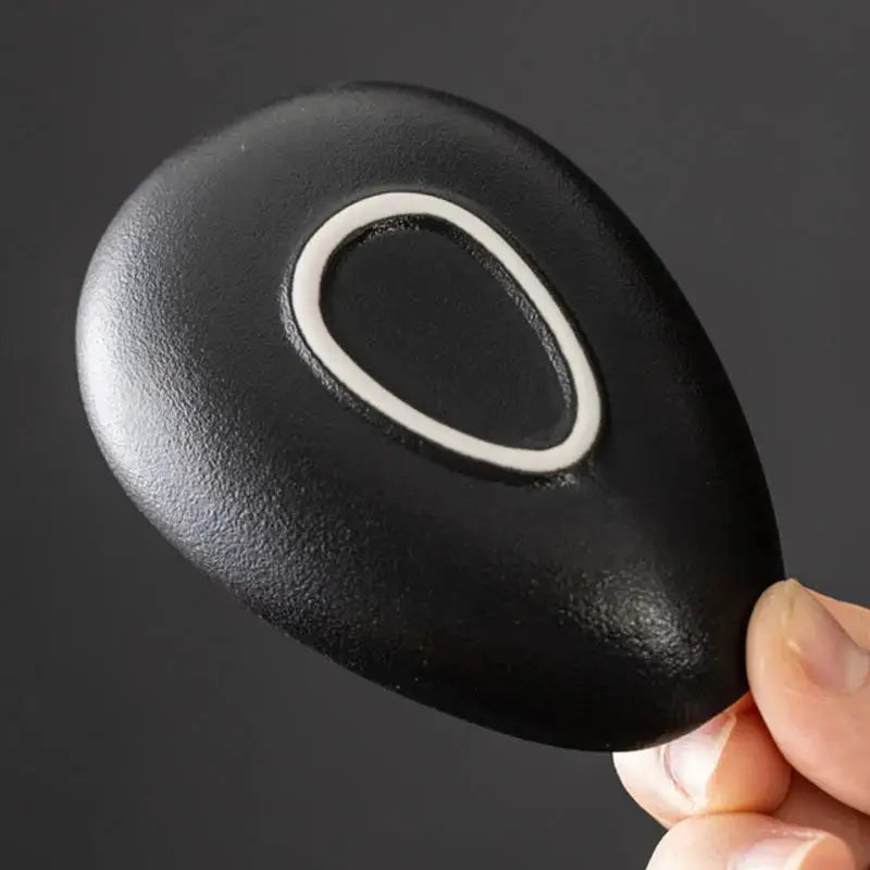 Ceramic Coffee Bean Dosing Cup Tray - Pottery Espresso Scoop for Precision Coffee Brewing-4
