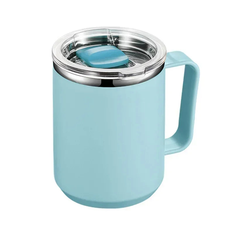 Stainless Steel Insulated Coffee Mug – 450 ml (Double-Wall Vacuum, Handle & Lid)-7